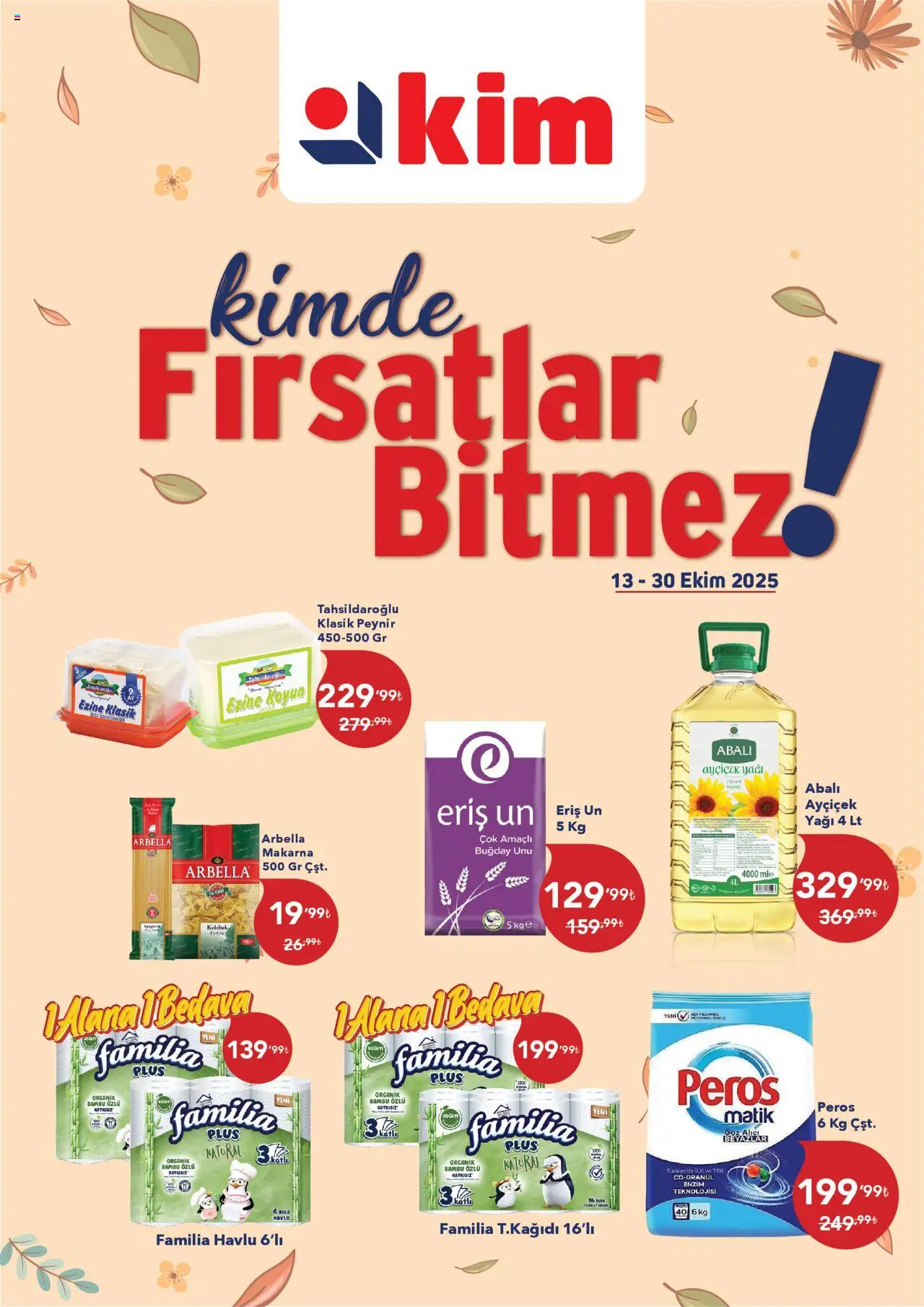 Kim Market Katalog - Ege Insert - 13.10.2025 tarihinden itibaren geçerlidir | Sayfa: 1 | Ürünler: Peynir, Makarna