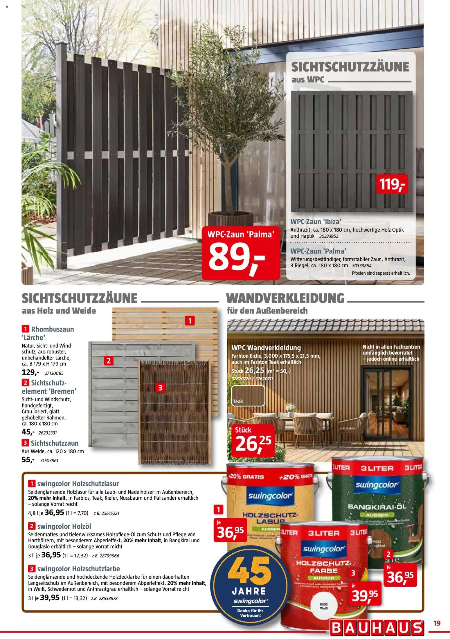 Bauhaus Prospekt 	 – gültig ab 28.02.2026 | Seite: 19