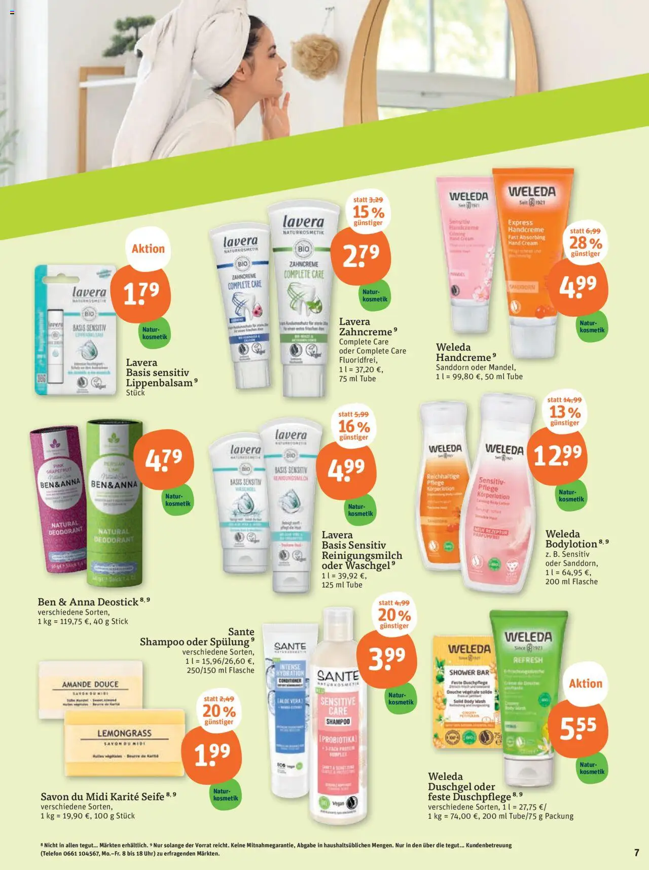 Tegut Prospekt – gültig ab 08.09.2025 | Seite: 9 | Produkte: Handcreme, Körperlotion, Telefon, Uhr