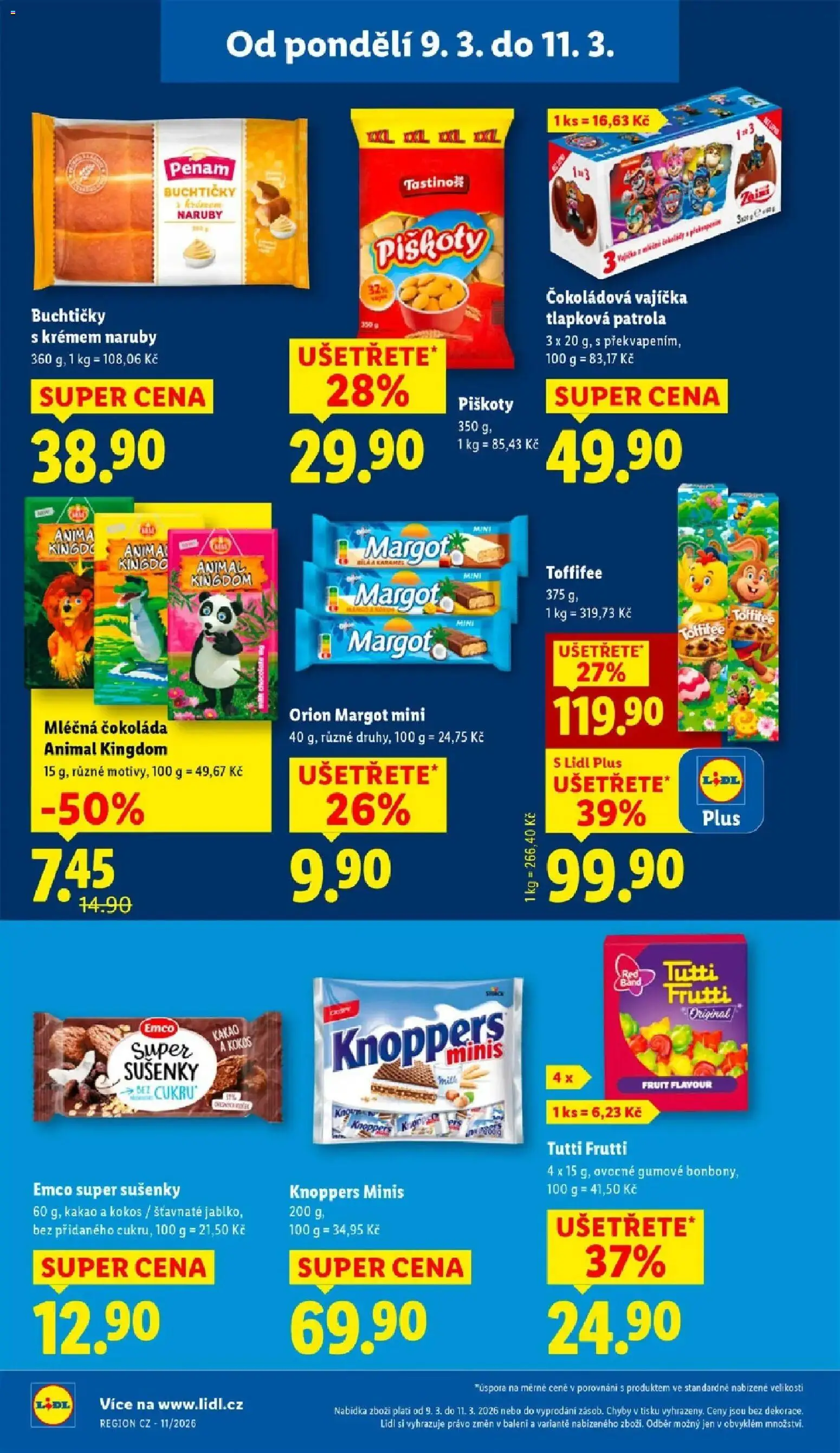 Lidl aktuální leták od 09.03.2026 | Strana: 20 | Produkty: Toffifee, Piškoty, Cookies, Kokos