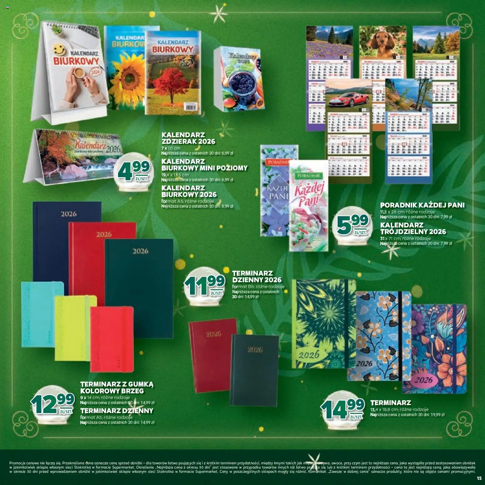 Stokrotka Gazetka - Boże Narodzenie od 11.12.2025 | Strona: 15 | Produkty: Stokrotka, Kalendarz