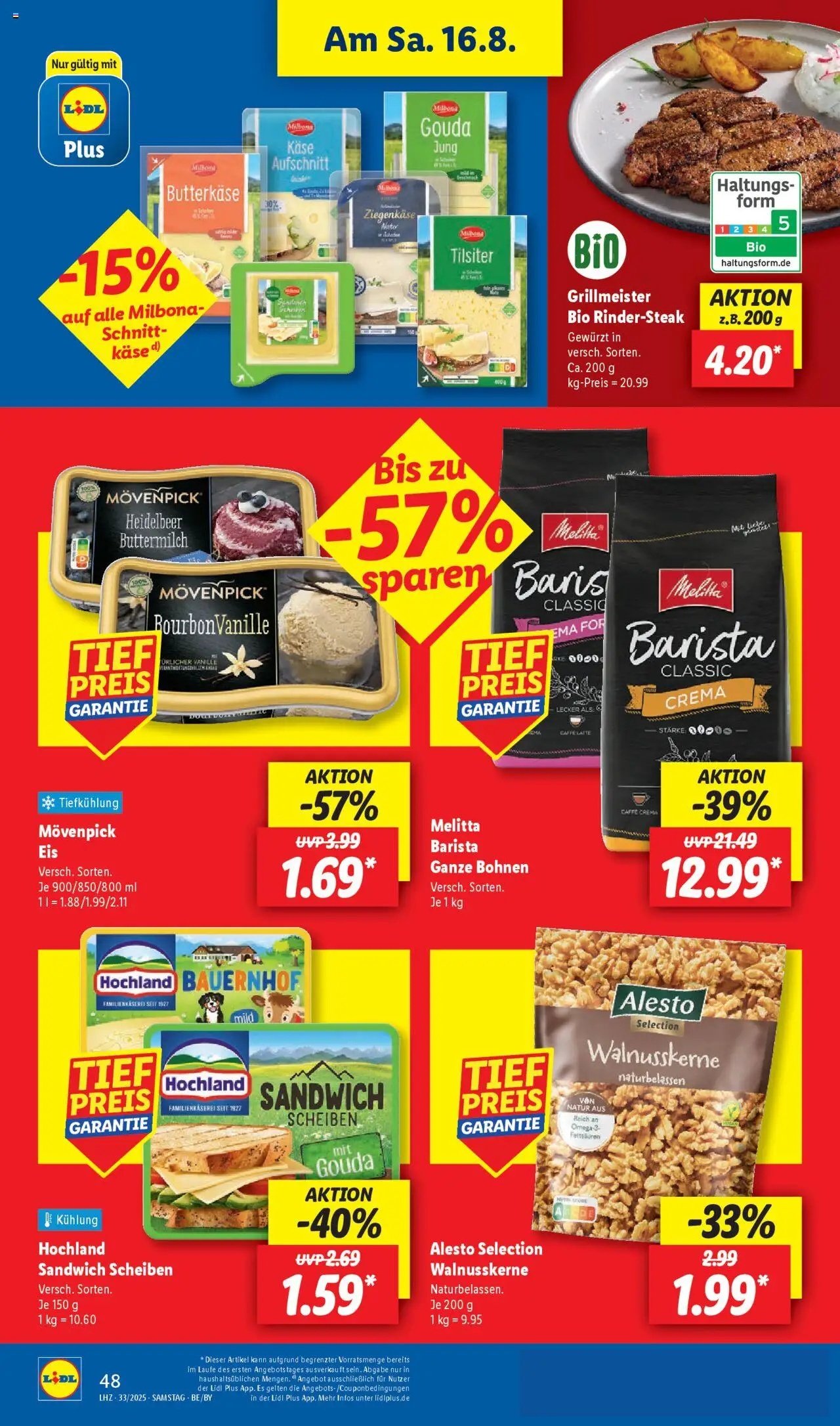 Lidl Prospekt München - gültig ab dem 11.08.2025 | Seite: 66 | Produkte: Melitta, Buttermilch, Käse, Gouda