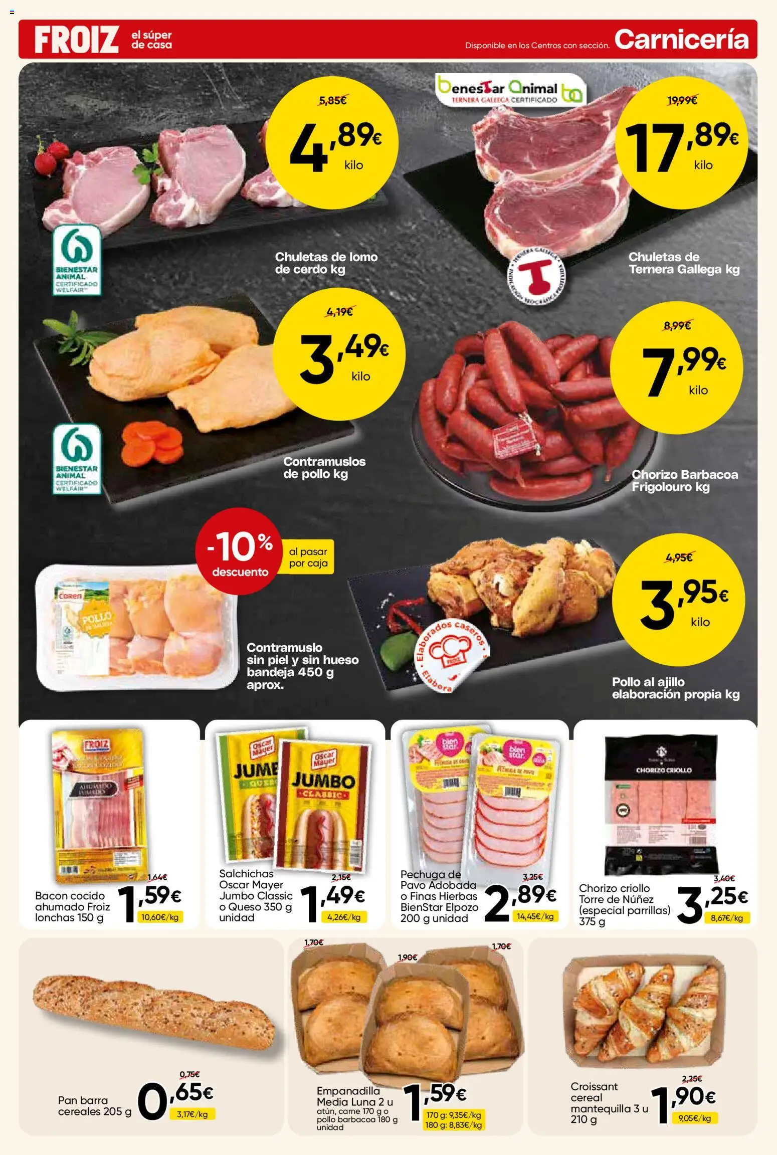 Froiz folleto │ válido desde el 28.04.2026 | Página: 3 | Productos: Croissant, Cereales, Barbacoa, Συσκευή ροής