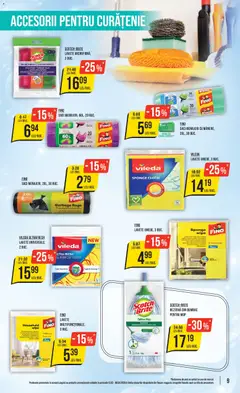 Ofertele Mega Image valabile de la 12.03.2026 | Pagină: 9 | Produse: Mop, Saci menajeri, Lavete