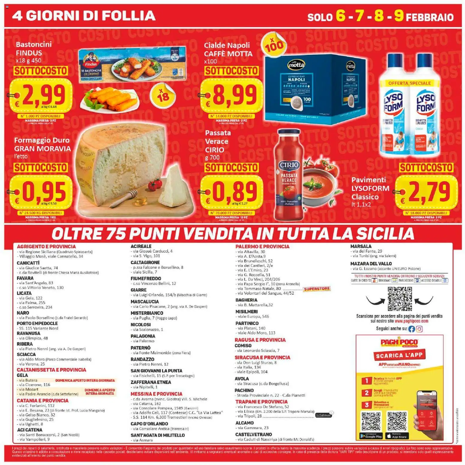 Volantino Paghi Poco del 30.01.2026 | Pagina: 20 | Prodotti: Caffè, Formaggio, Scaffale, Presa
