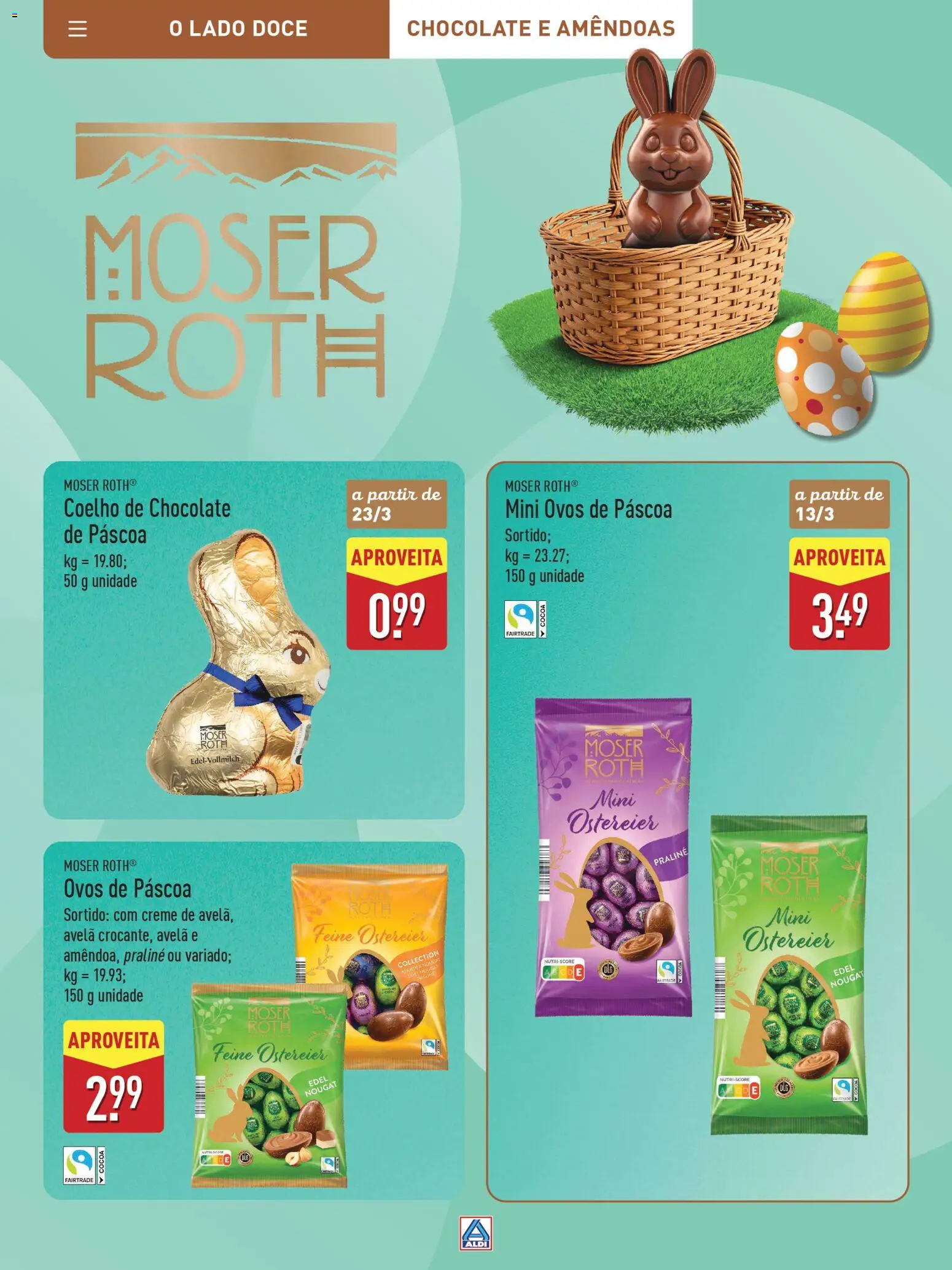 Aldi Especial Páscoa │ válido de 11.03.2026 | Página: 11 | Produtos: Amêndoas, Ovos, Chocolate, Coelho