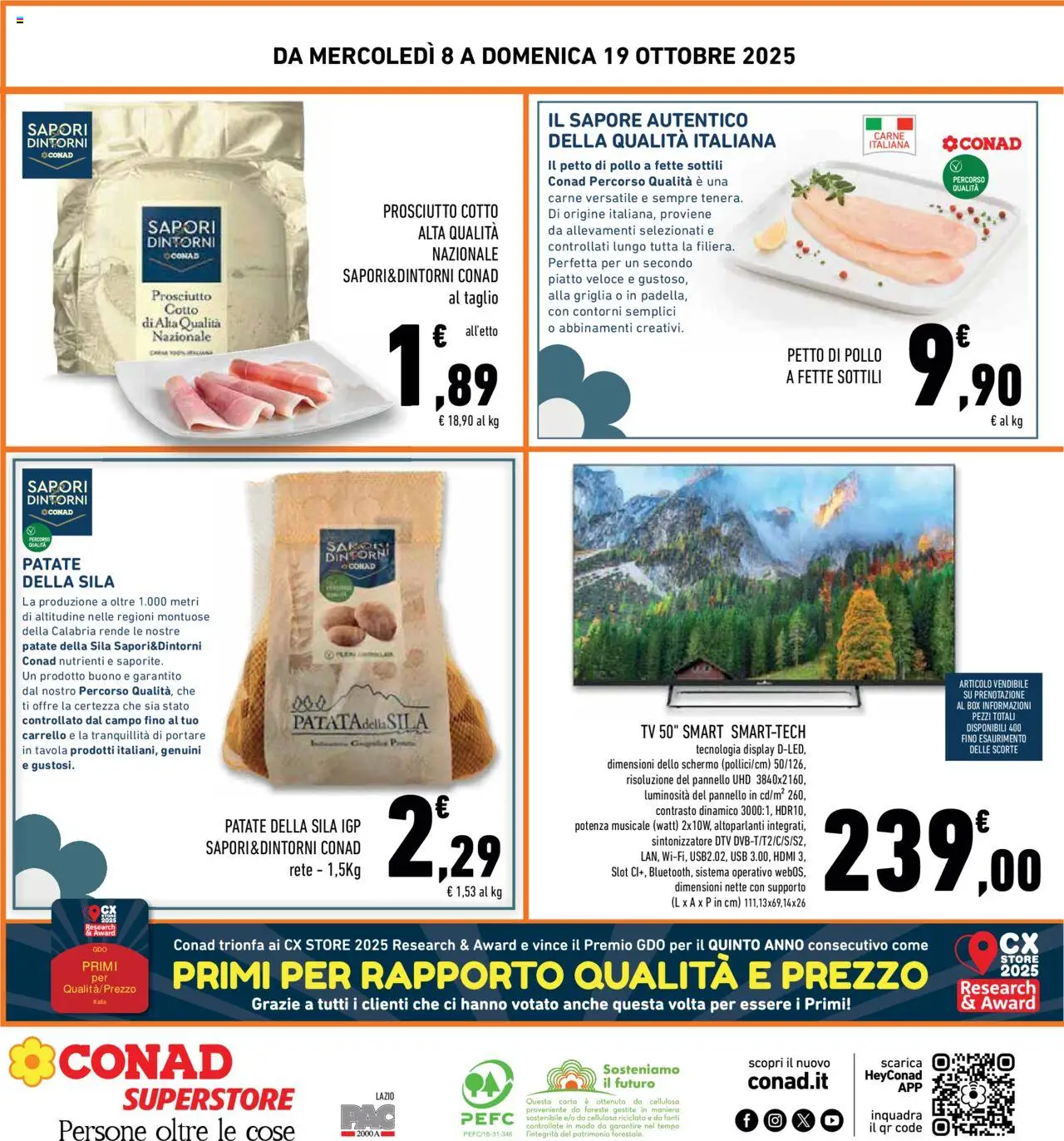 Volantino Conad del 08.10.2025 | Pagina: 32 | Prodotti: Schermo, Carrello, Piatto, Griglia