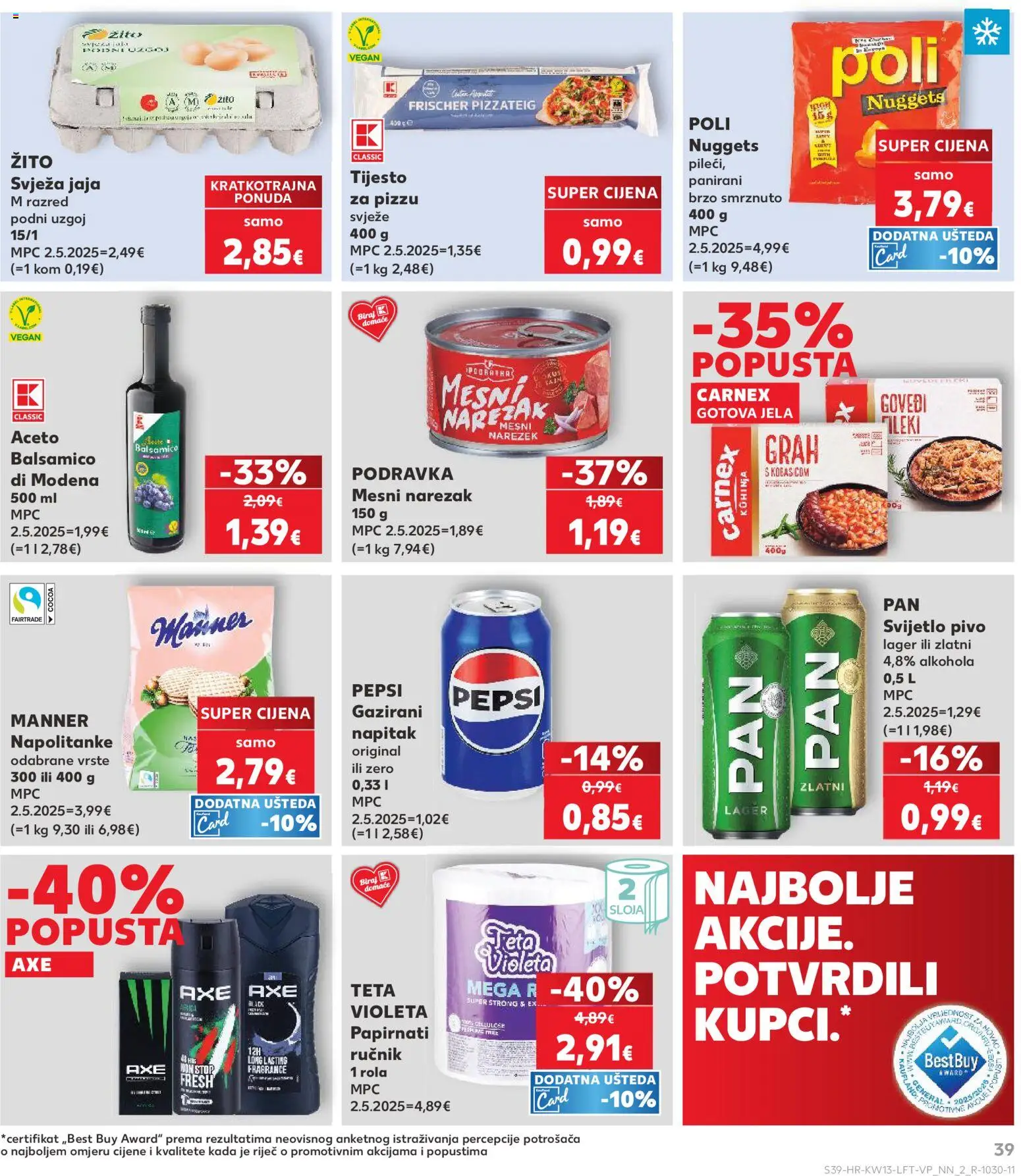 Kaufland HR akciós ujság - amely érvényes a következő dátumtól: 25.03.2026 | Oldal: 39