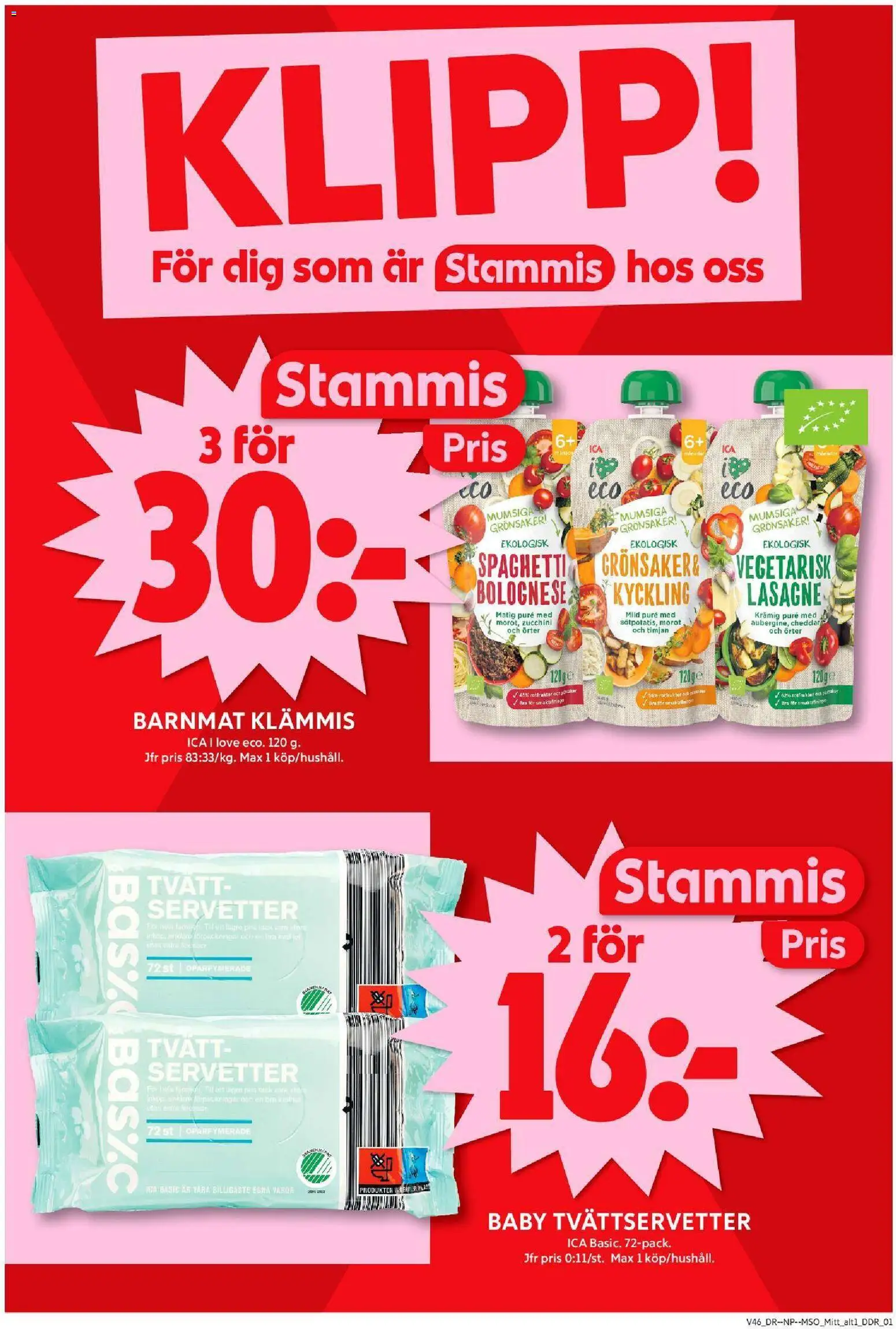 ICA Maxi reklamblad aktuell från 10.11.2025 | Sida: 2 | Produkter: Cheddar, Morot, Zucchini, Servetter