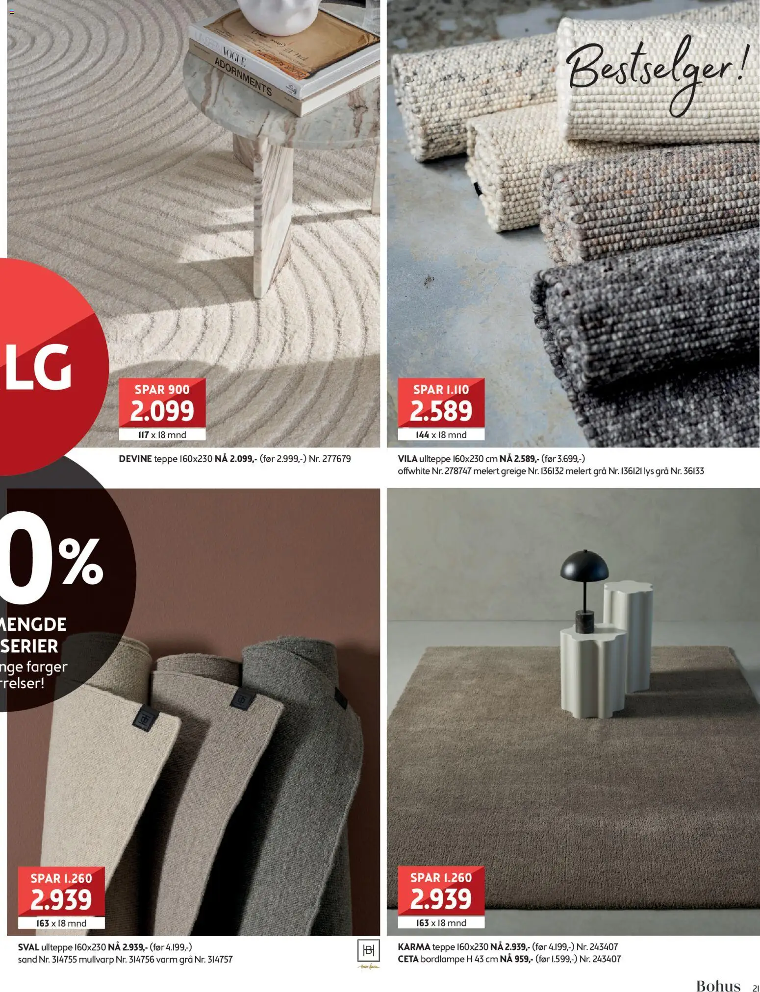 {H1} | Side: 21 | Produkter: Lys, Teppe, Jeux