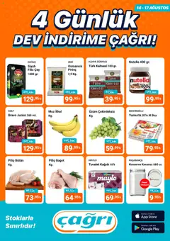 14.08.2025 tarihinden itibaren geçerli olan Çağrı Market kataloğu önizlemesi
