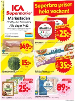 ICA Supermarket - Helsingborg - Förhandsvisning av reklamblad från butik ICA Supermarket aktuell från 28.07.2025