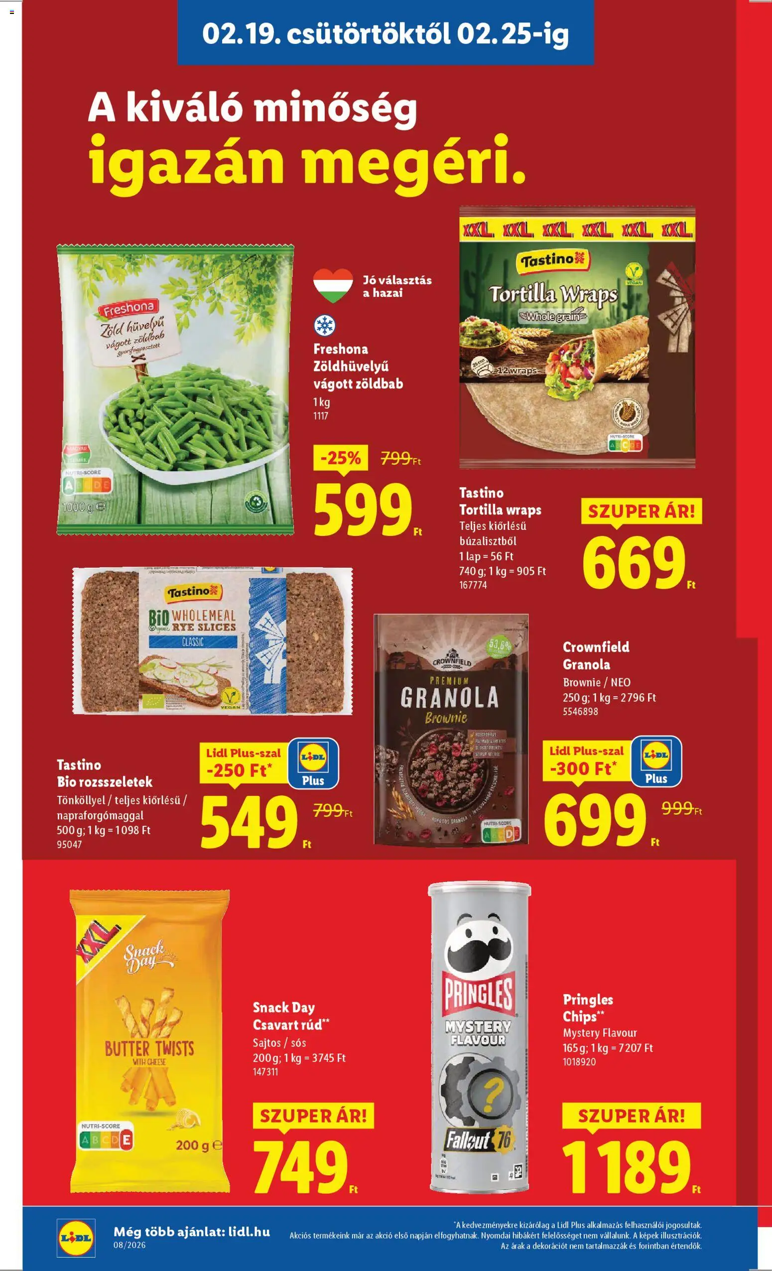 Lidl akciós ujság - amely érvényes a következő dátumtól: 19.02.2026 | Oldal: 10