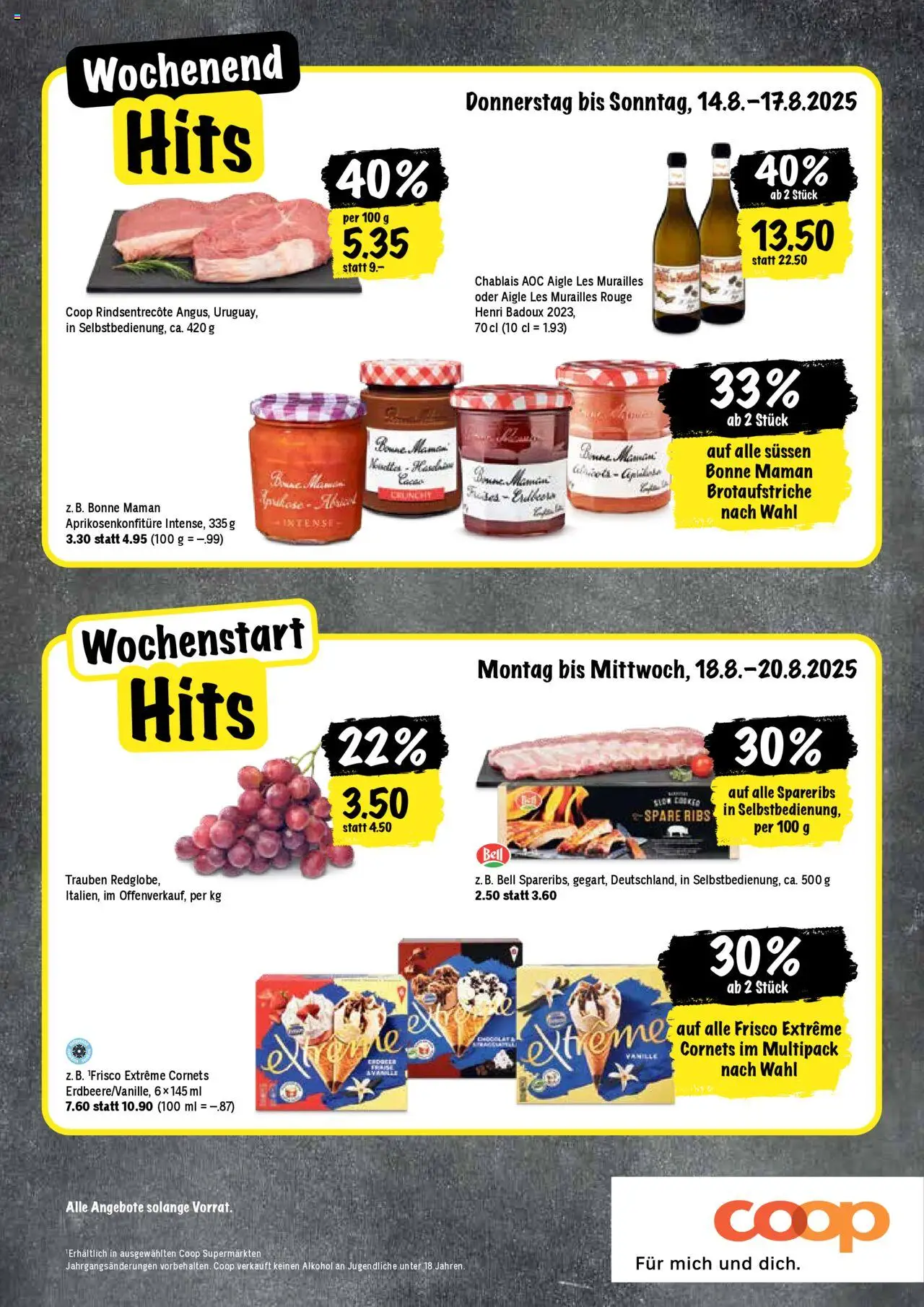Coop Aktionen ab 14.08.2025 | Seite: 20 | Produkte: Spare Ribs, Rouge