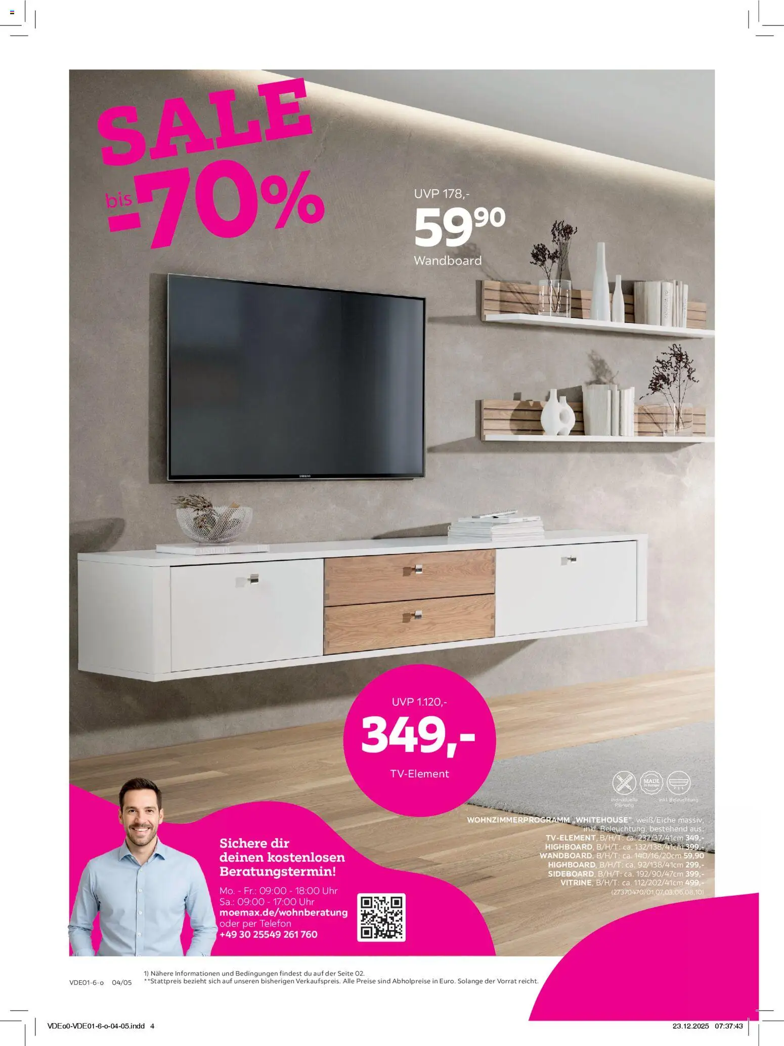 Mömax Prospekt 	 – gültig ab 27.12.2025 | Seite: 4 | Produkte: Wandboard, Telefon, Uhr