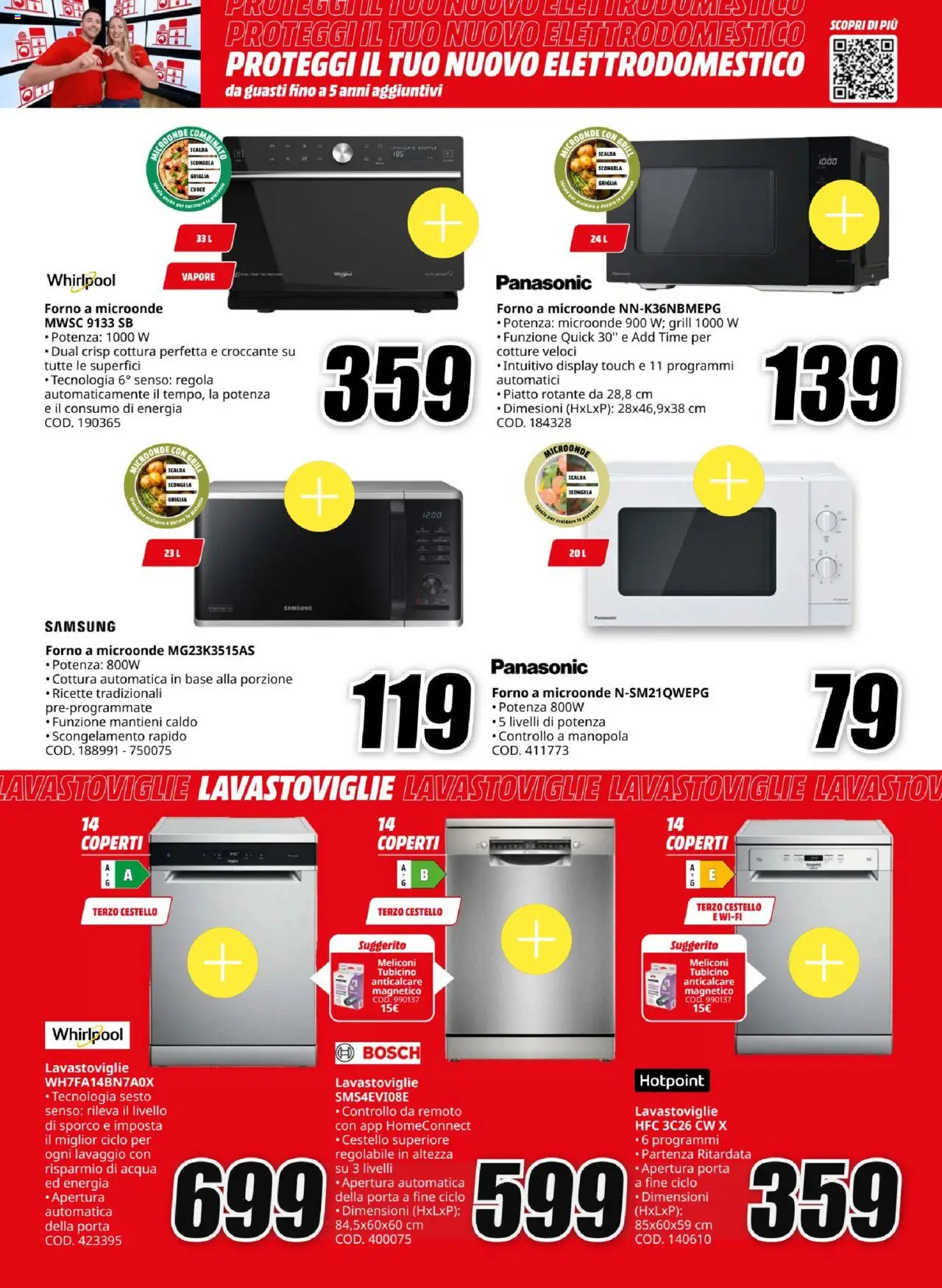 Volantino Media World del 15.09.2025 | Pagina: 29 | Prodotti: Microonde, Acqua, Forno a microonde, Lavastoviglie