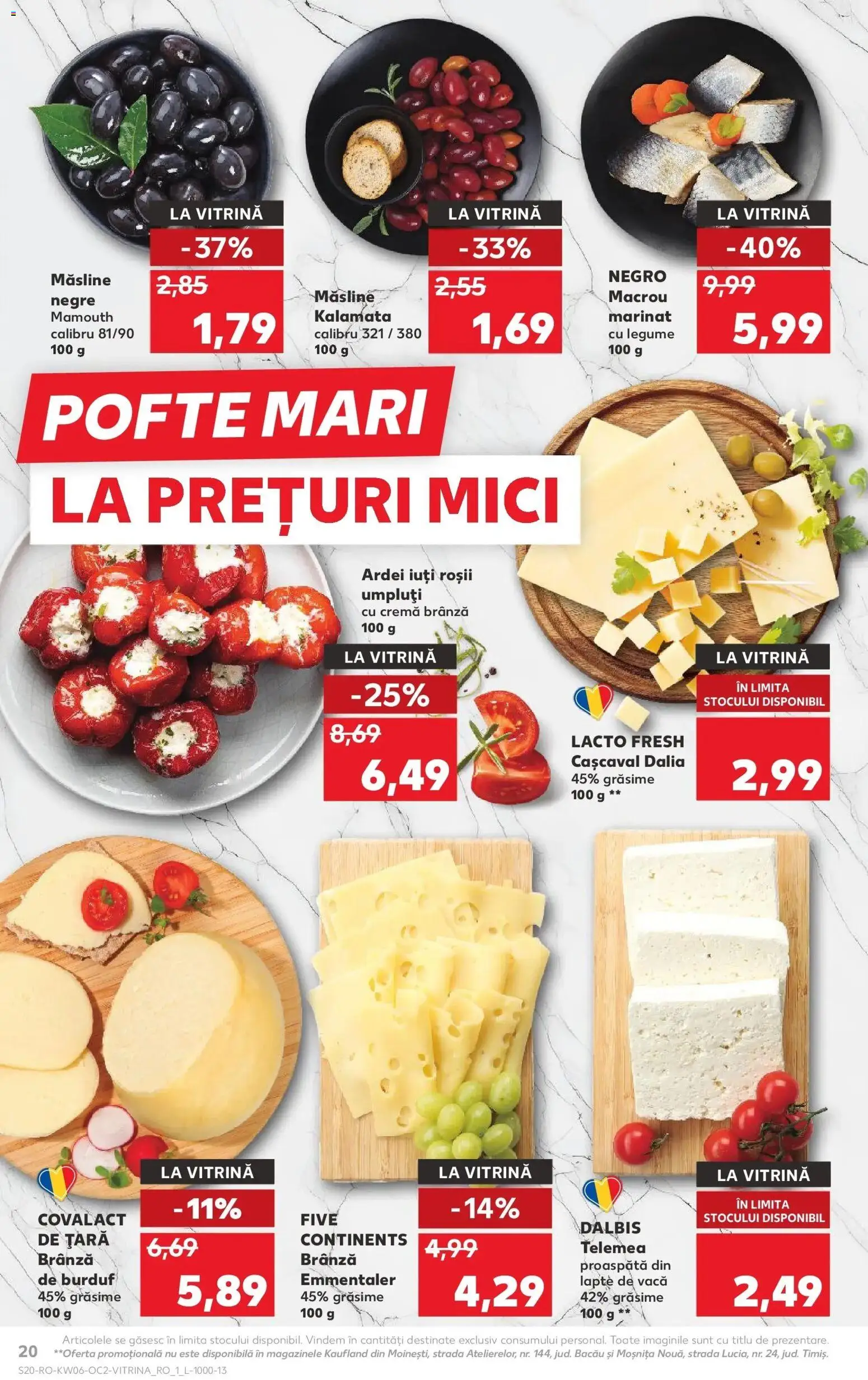 Noul catalog Kaufland – valabil de la 04.02.2026 | Pagină: 20 | Produse: Hijyenik ped, Ardei, Lapte, Roșii