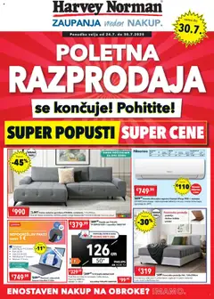 Harvey Norman katalog pohitite - pregled letaka veljavnega od 24.07.2025