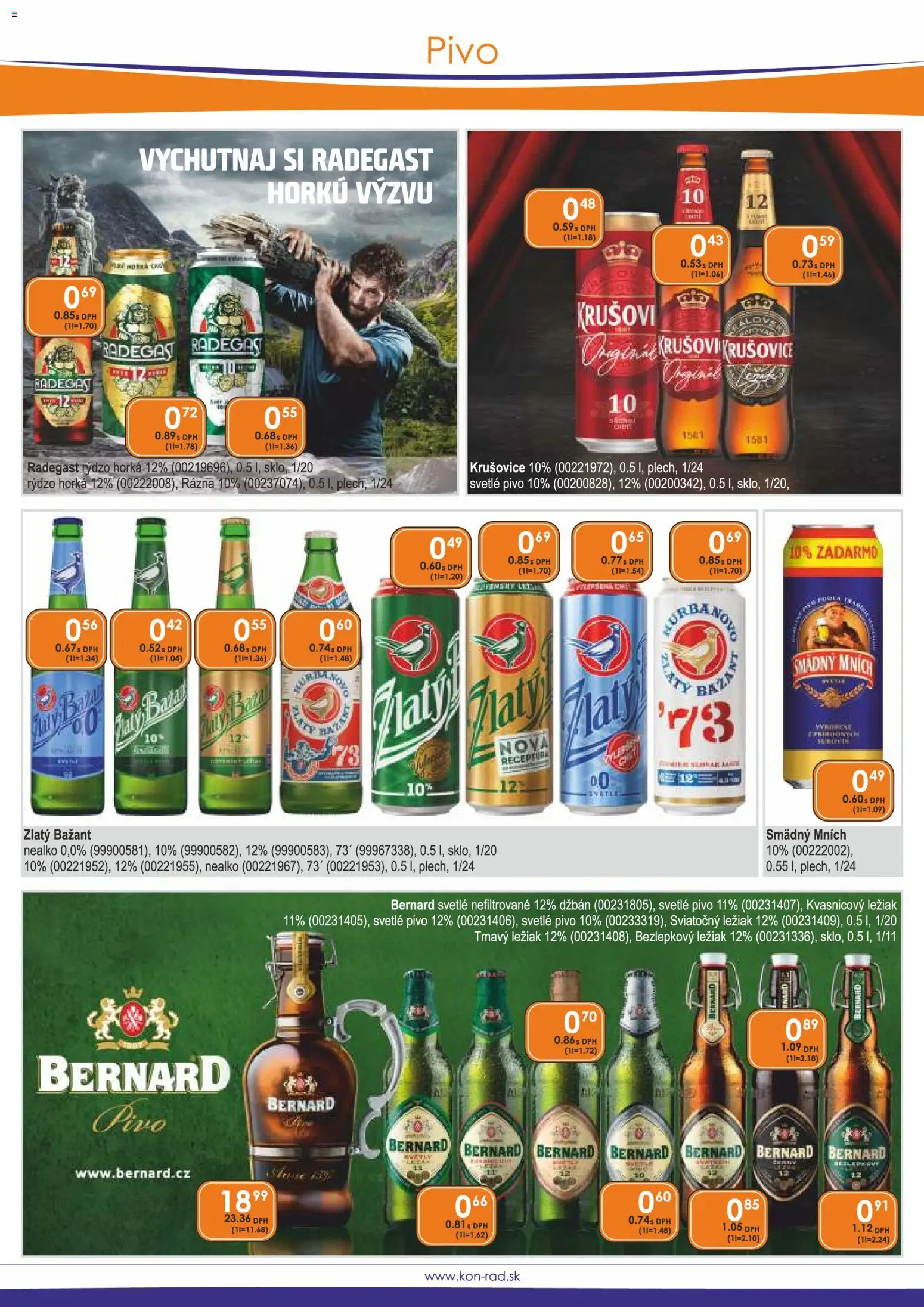 Nové KON - RAD akcie – leták je platný od 01.12.2025 | Strana: 32 | Produkty: Pivo, Radegast, Krušovice, Zlatý Bažant
