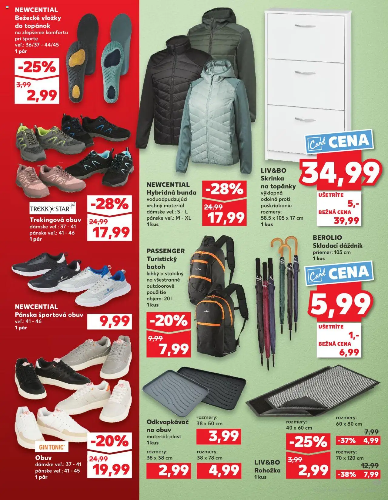 Nové Kaufland akcie – leták je platný od 02.10.2025 | Strana: 63 | Produkty: Rohožka, Skrinka, Športová obuv, Topánky