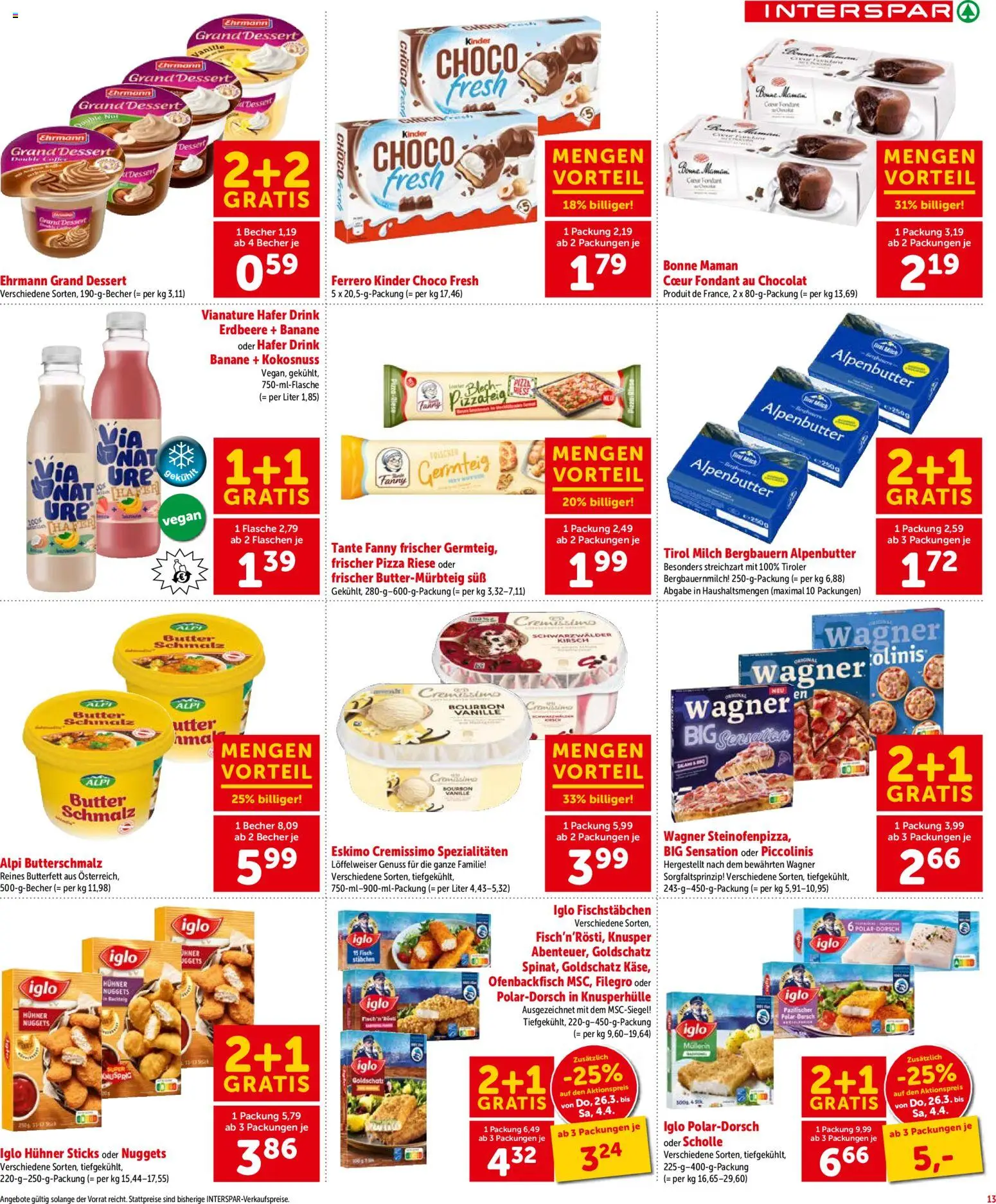 Interspar Flugblatt - Tirol gültig ab 26.03.2026 | Seite: 15 | Produkte: Dolce gusto kapszula, Milch, Butter, Pizza