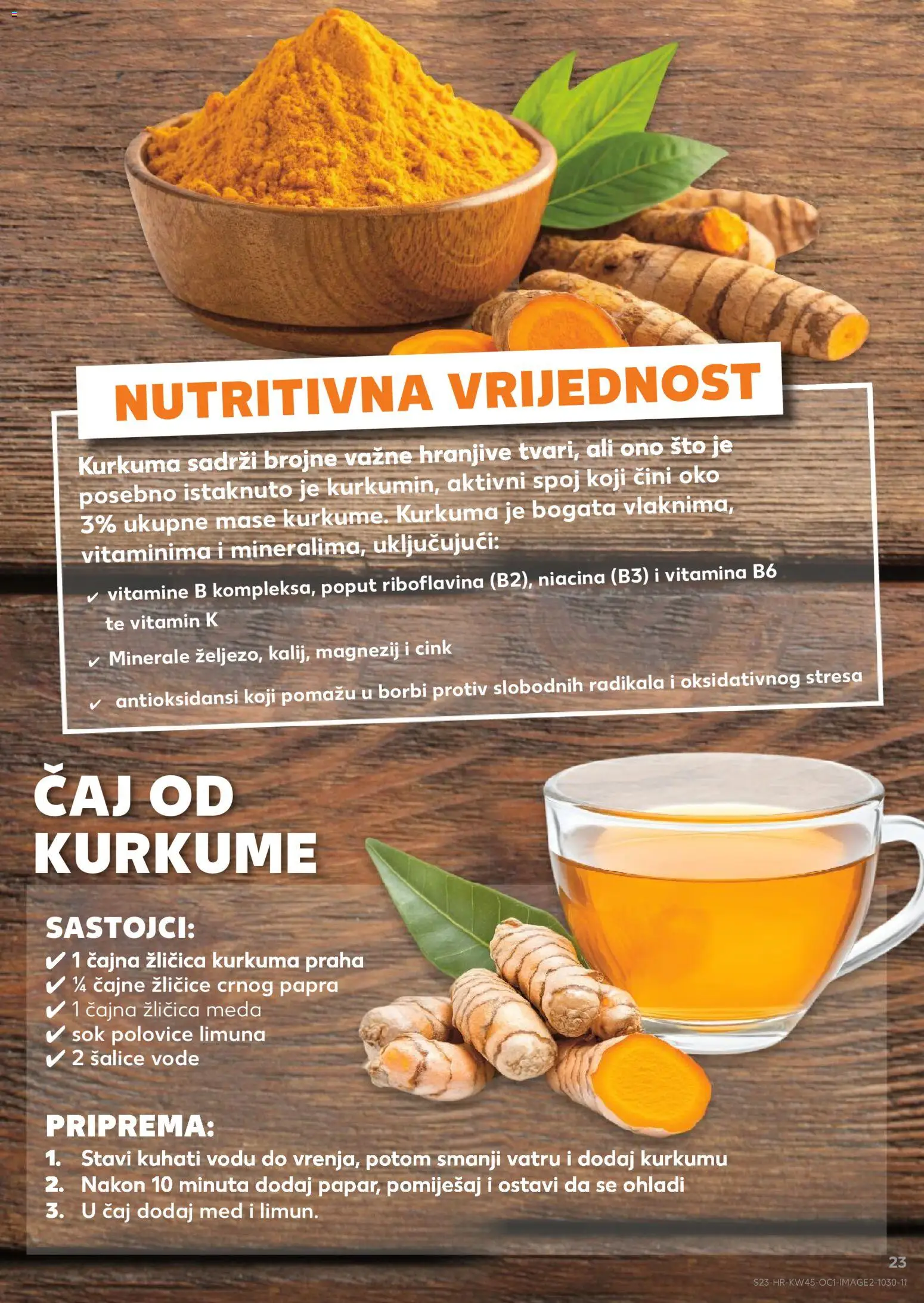 Kaufland HR akciós ujság - amely érvényes a következő dátumtól: 05.11.2025 | Oldal: 23 | Termékek: Kurkuma