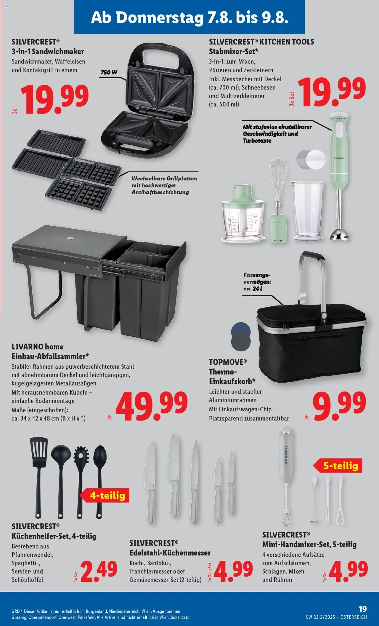 Lidl Flugblatt -Eisenstadt, Ebenfurth, Mattersburg gültig ab 07.08.2025 | Seite: 21 | Produkte: Sandwichmaker, Hajdina liszt
