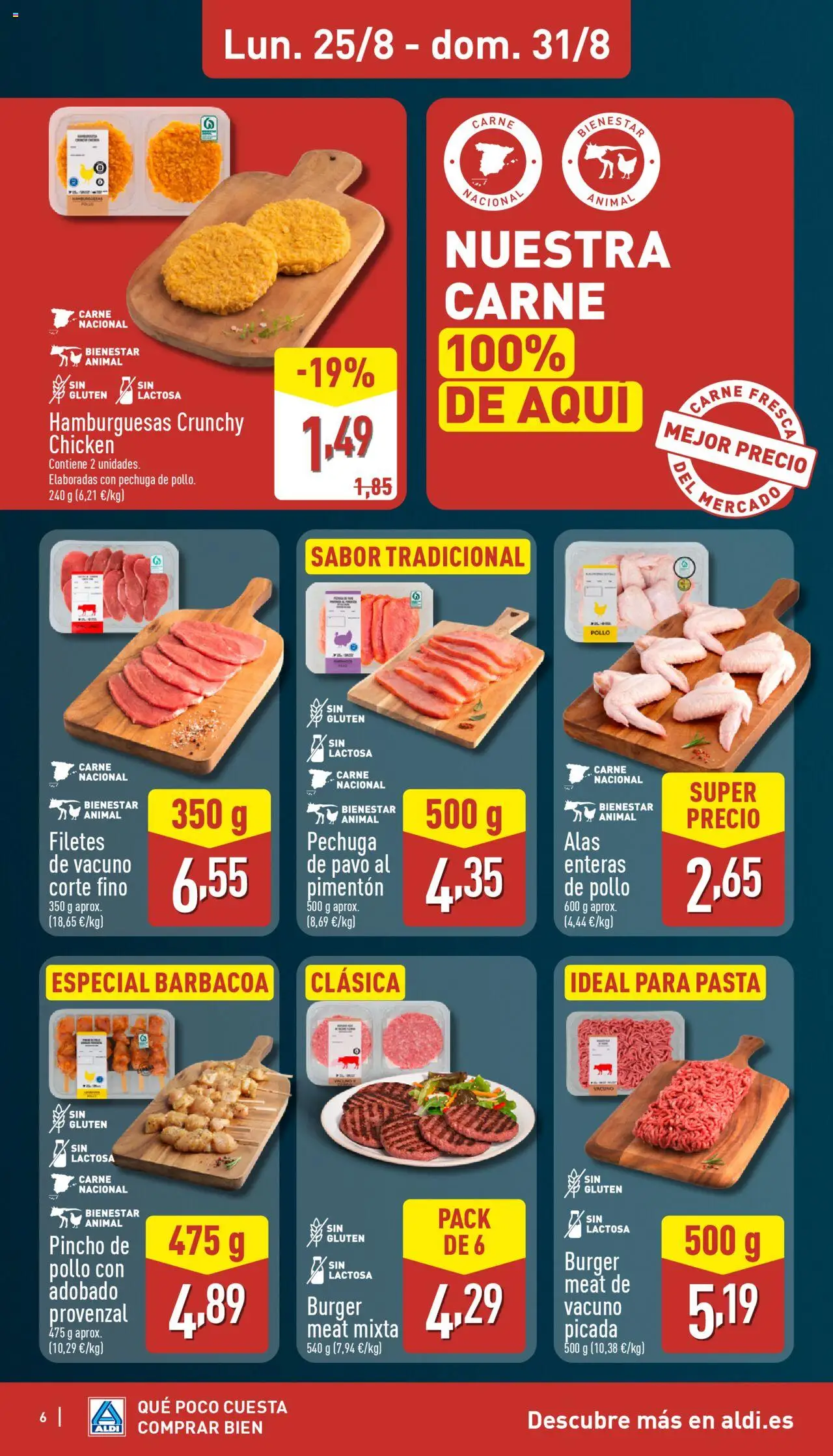 Aldi folleto Península │ válido desde el 25.08.2025 | Página: 6 | Productos: Pasta, Barbacoa