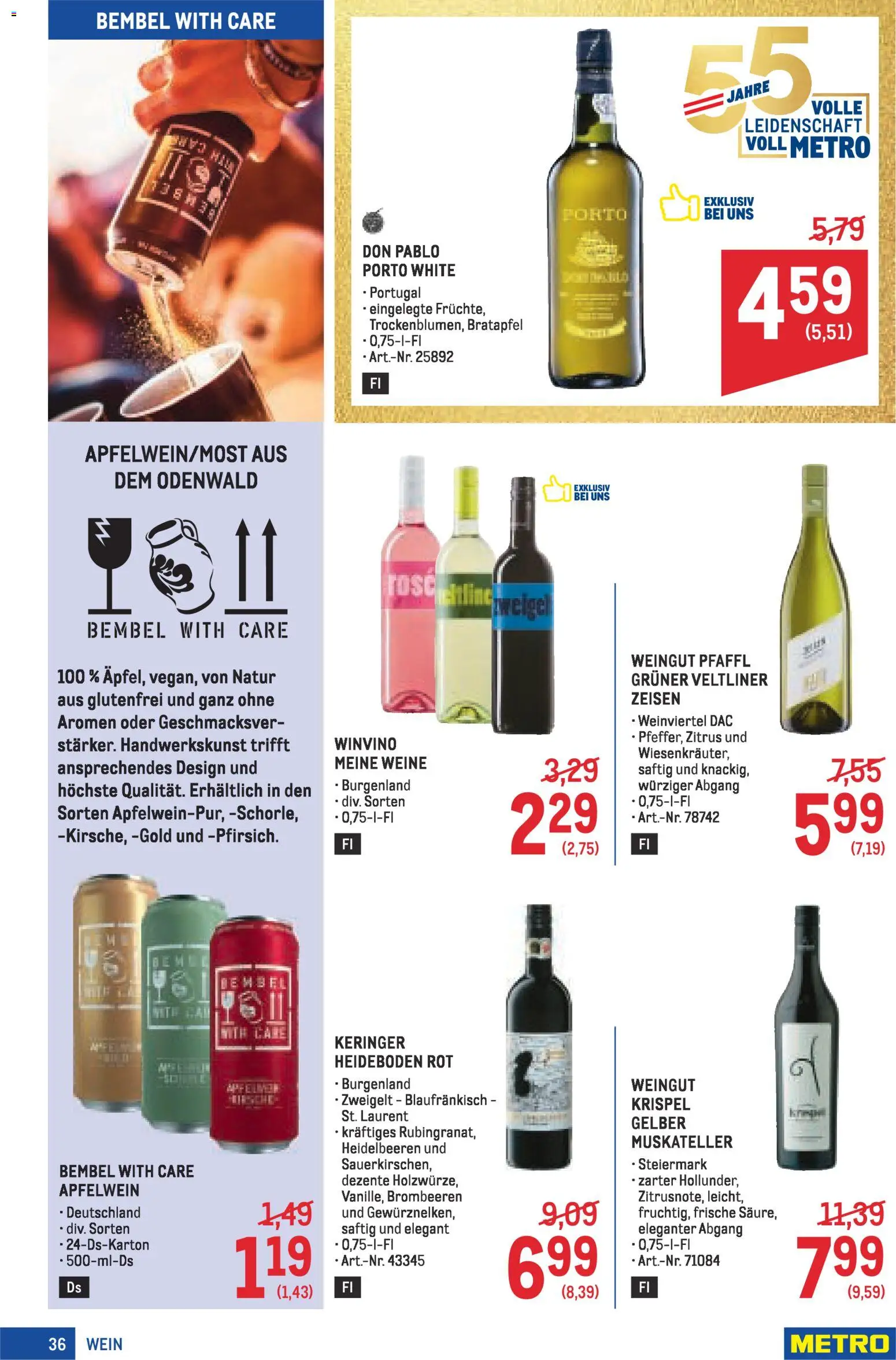 Metro angebote Profi gültig ab 05.03.2026 | Seite: 36 | Produkte: Wein
