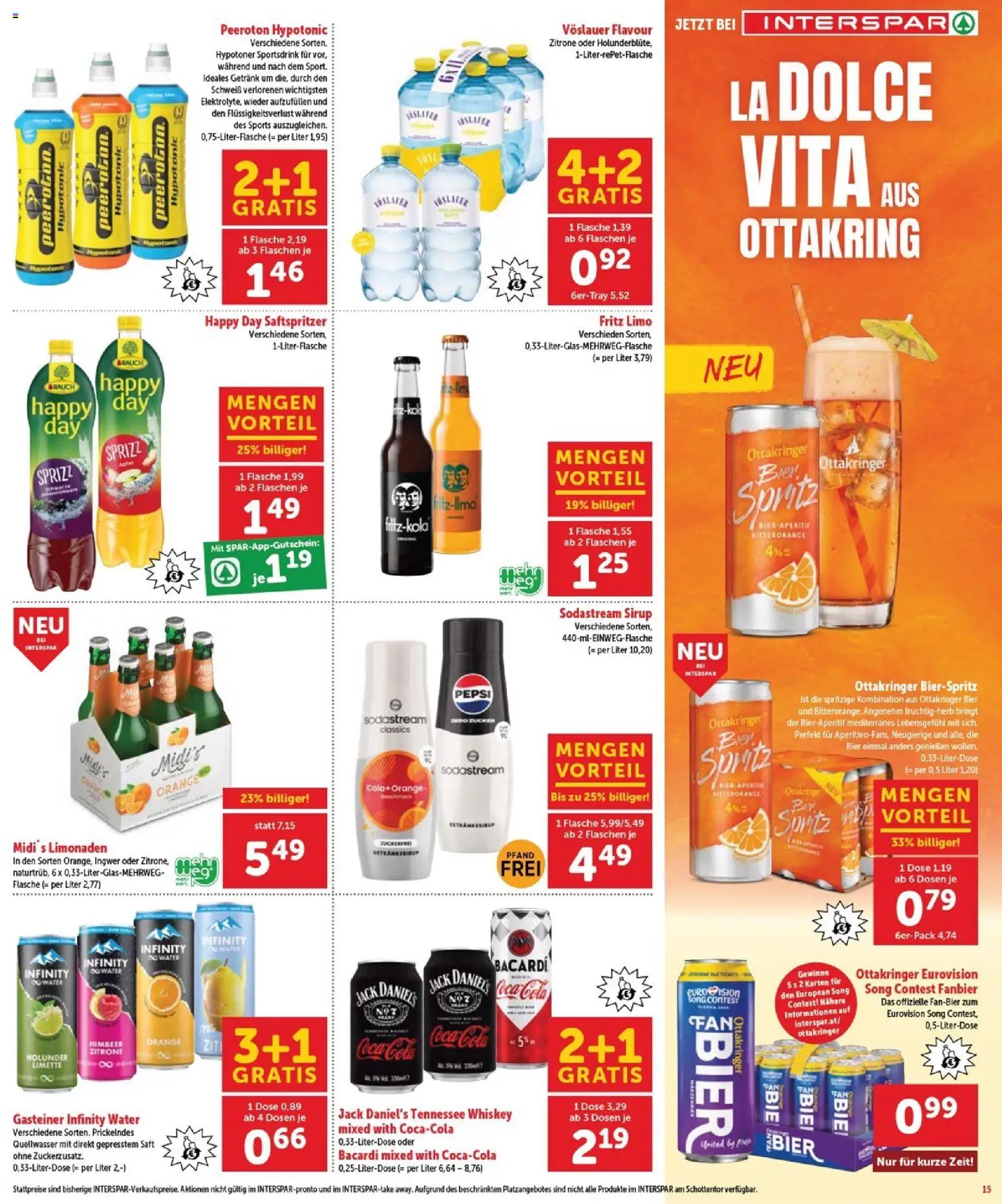 Interspar Flugblatt - Burgenland Nord gültig ab 23.04.2026 | Seite: 15 | Produkte: Zucker, Zitrone, Limette, Bier