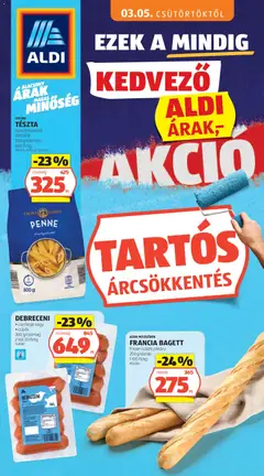 Aldi Tartós árcsökkentés flyer - amely érvényes a következő dátumtól: 05.03.2026