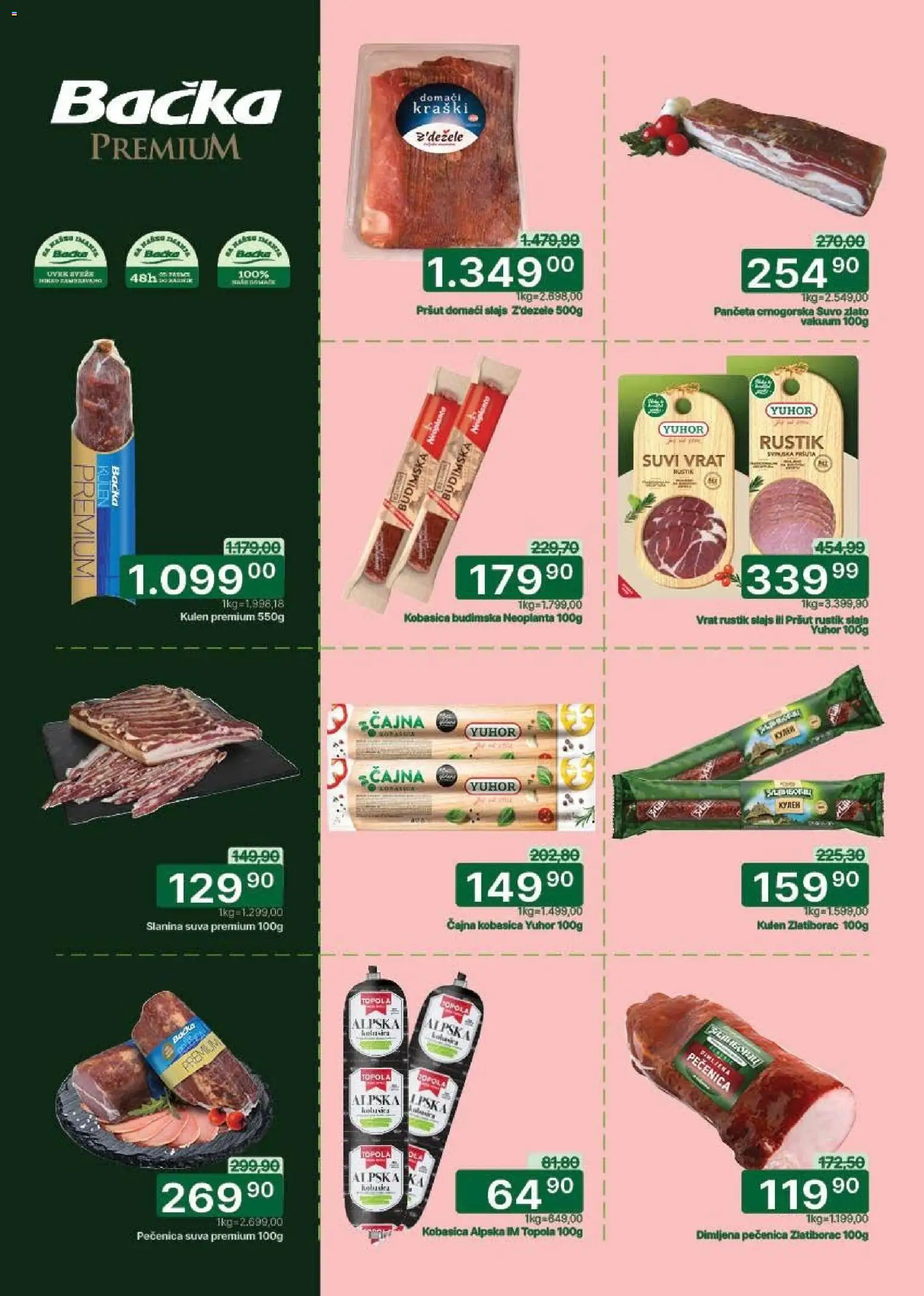 Univerexport katalog - važi od 02.02.2026 | Strana: 5 | Proizvode: Pršut, Suvi vrat, Slanina, Pečenica