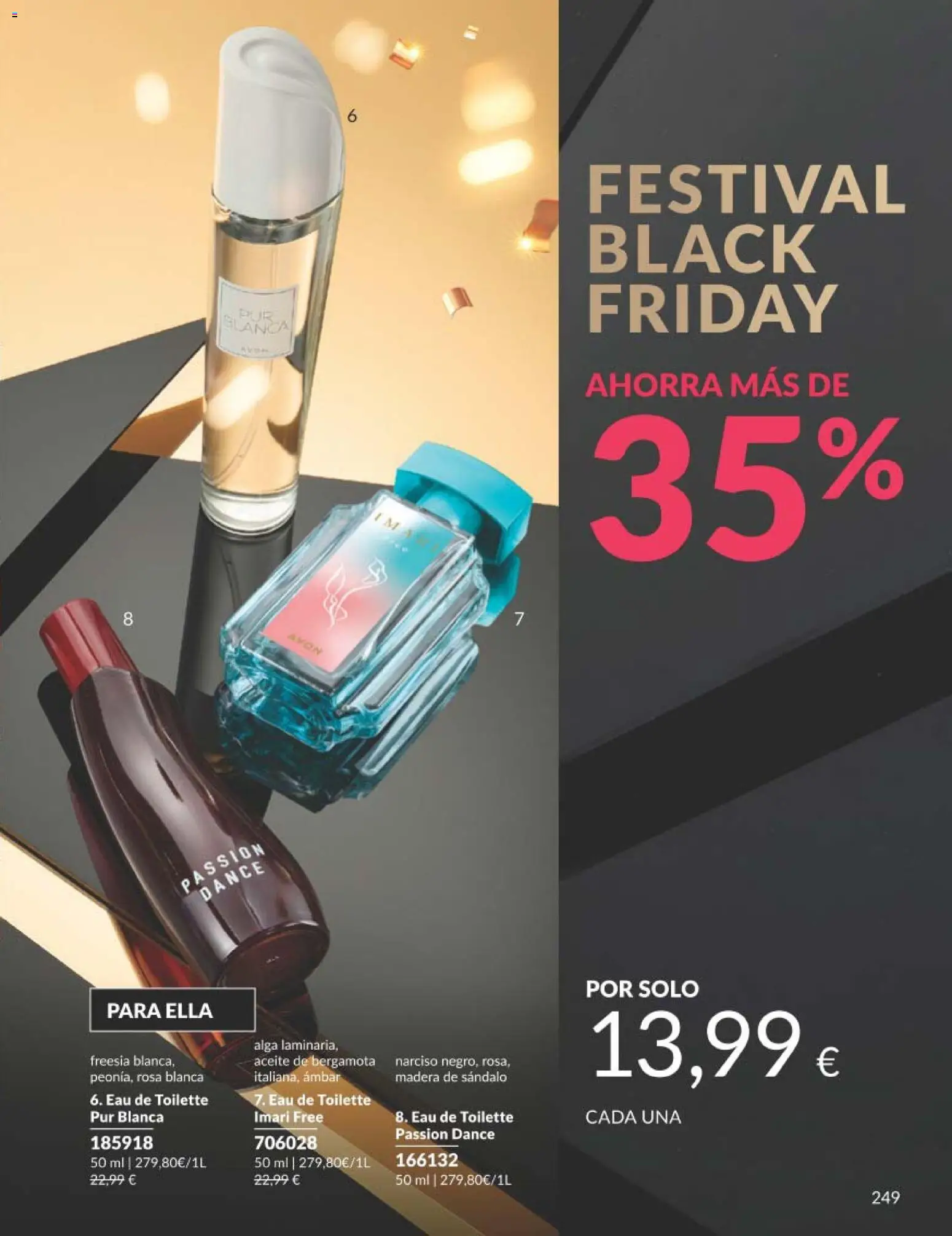 Catálogo AVON campaña 11 Black Friday │ válido desde el 01.11.2025 | Página: 249 | Productos: Eau de toilette, Aceite