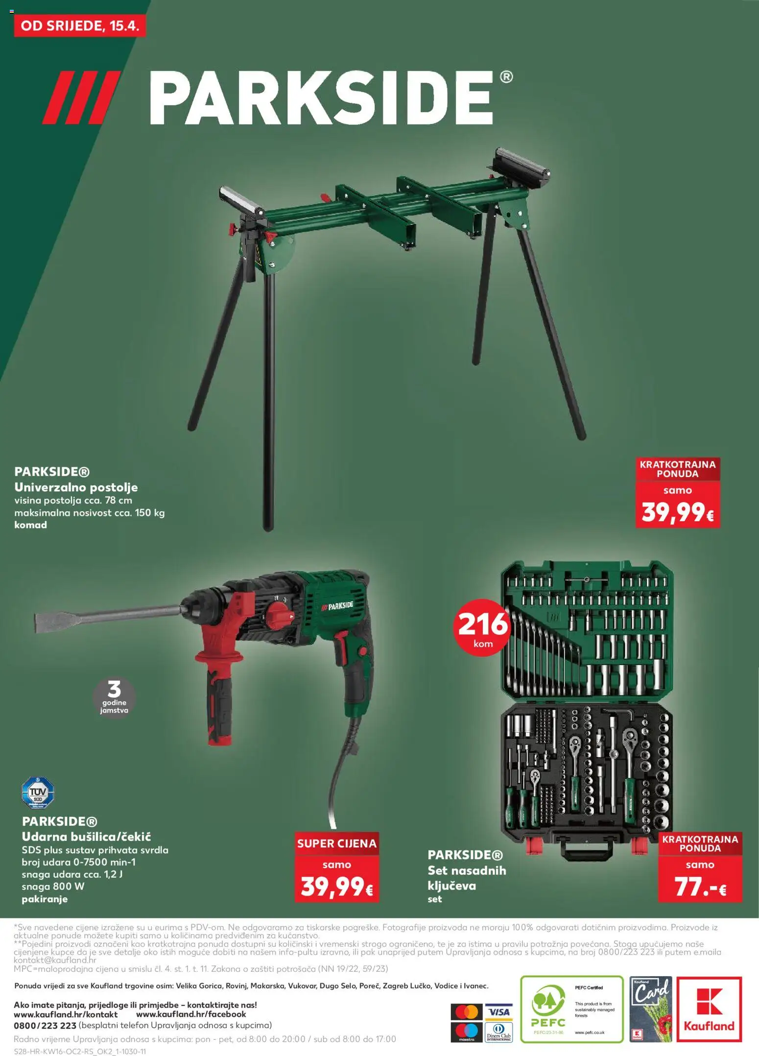 Kaufland katalog | vrijedi od 15.04.2026 | Stranica: 28 | Proizvodi: Telefon, Parkside