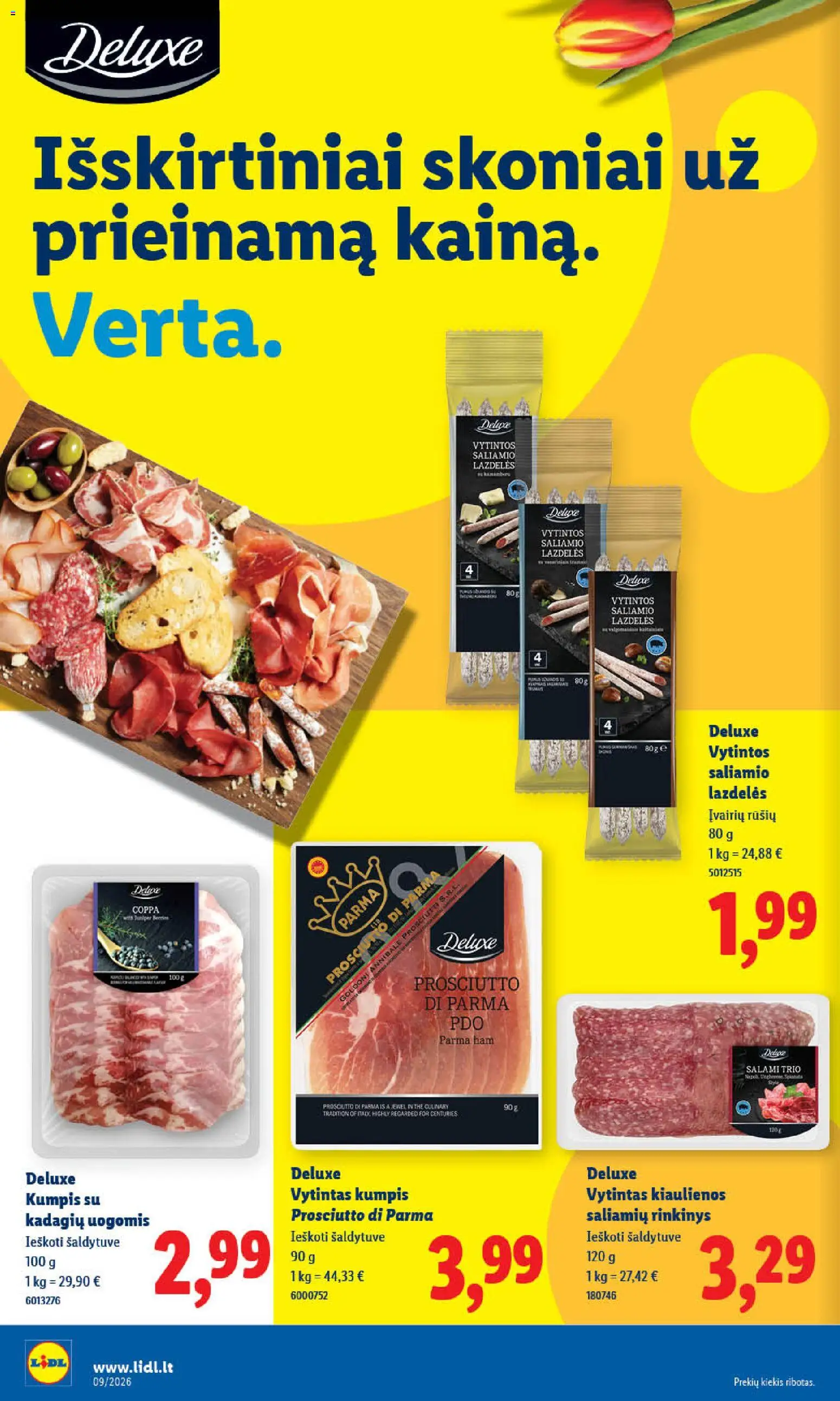 LIDL akcijos nuo 23.02.2026 | Puslapis: 10 | Prekių: Kiaulienos, Kumpis, Vytintas kumpis
