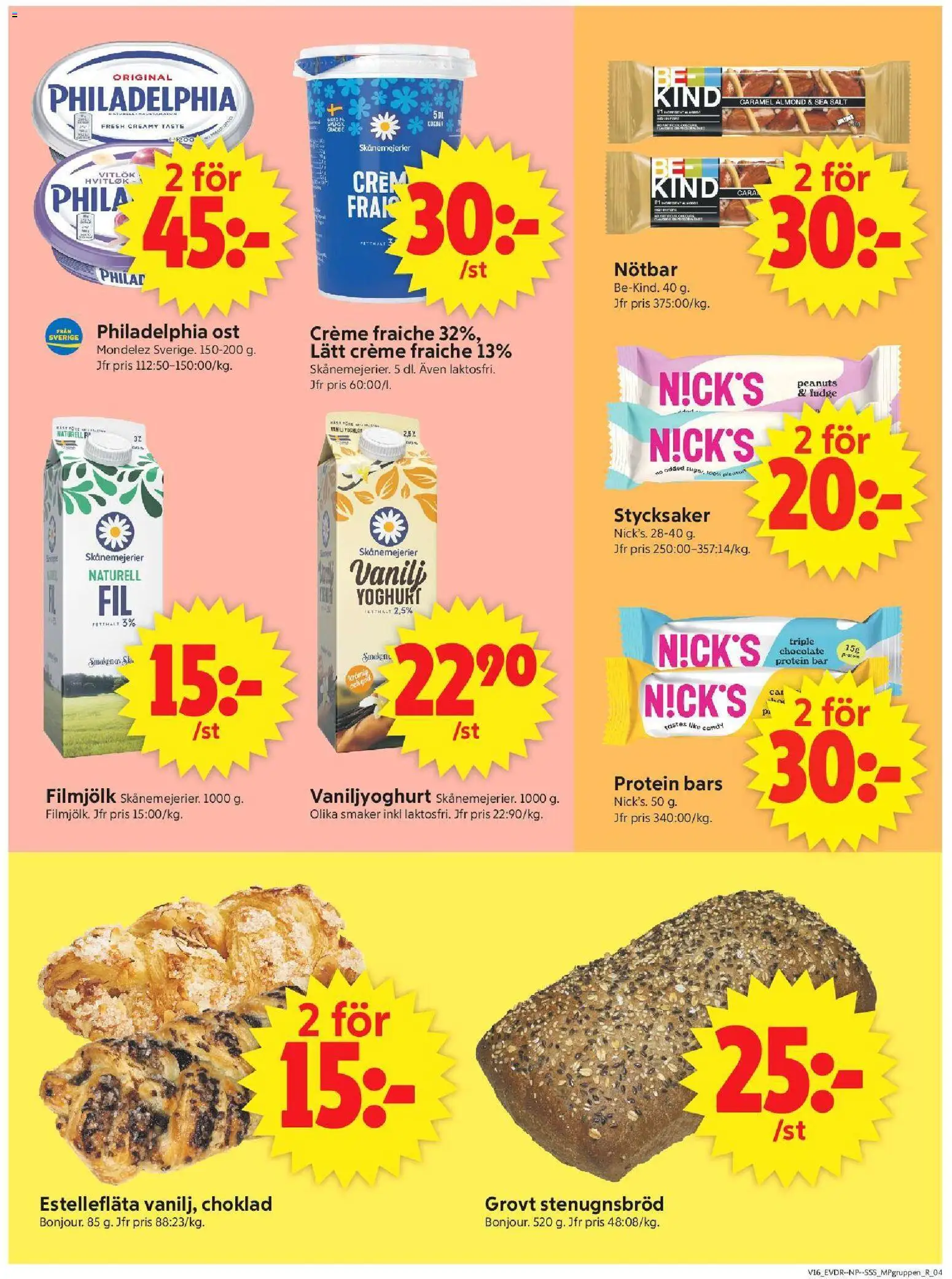 ICA Supermarket reklamblad aktuell från 13.04.2026 | Sida: 13 | Produkter: Creme fraiche, Ost, Yoghurt, Choklad