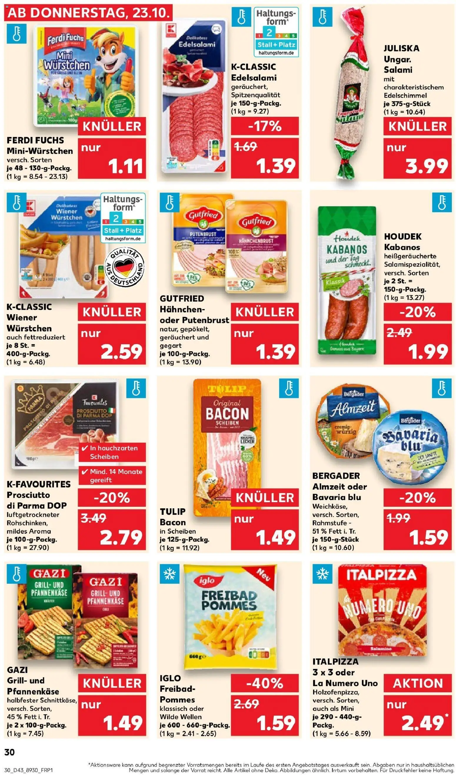 Kaufland prospekt Karlsruhe	 – gültig ab 27.10.2025 | Seite: 30 | Produkte: Grill, Hahnchen, Wiener wurstchen, Iglo