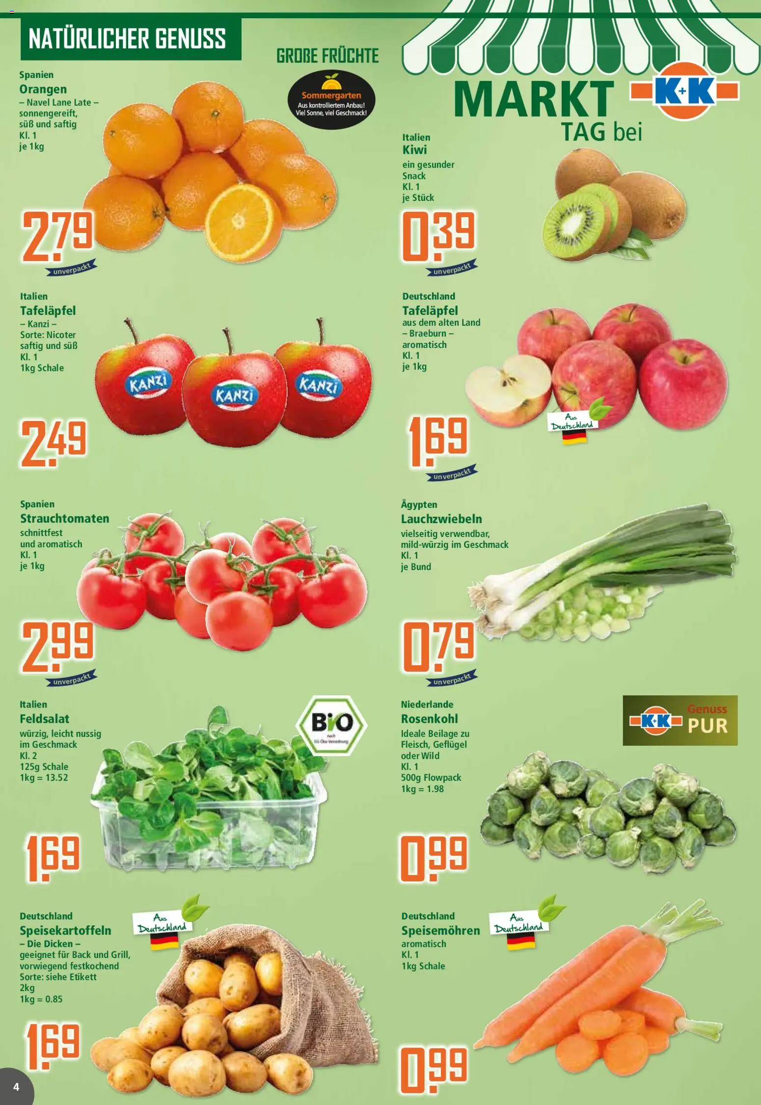Klaas & Kock Prospekt 	 – gültig ab 02.03.2026 | Seite: 4 | Produkte: Orangen, Kiwi