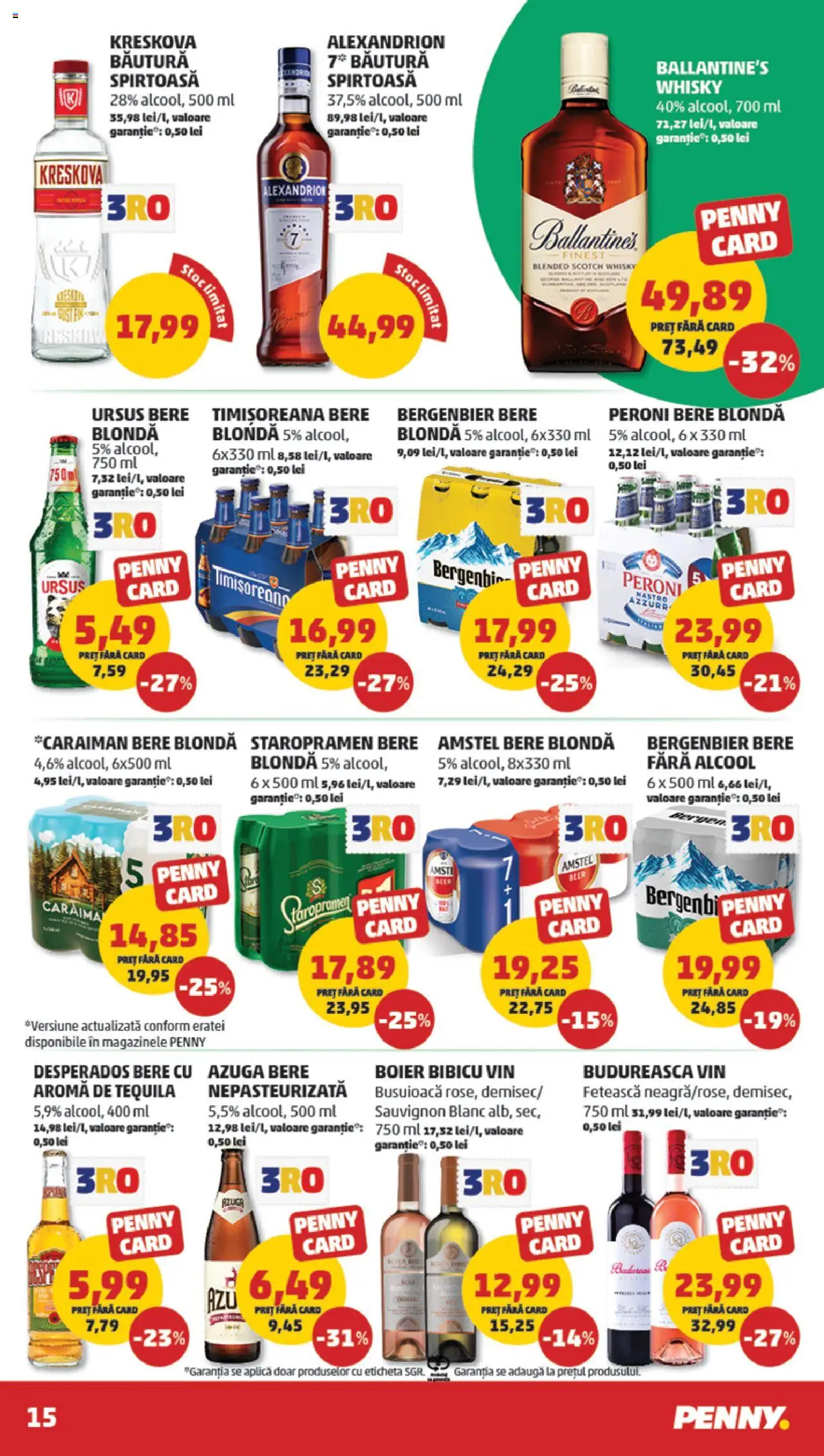 Noul catalog PENNY – valabil de la 08.10.2025 | Pagină: 15 | Produse: Eğitim çantaları, Vin, Bere, Plastik Kulübe