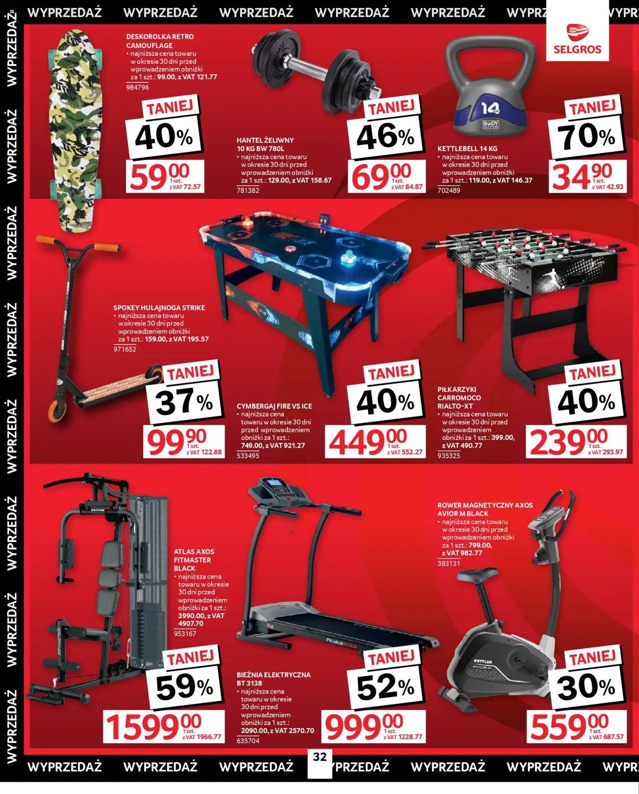Selgros cash&carry Gazetka - Oferta przemysłowa od 09.10.2025 | Strona: 32 | Produkty: Rower, Deskorolka