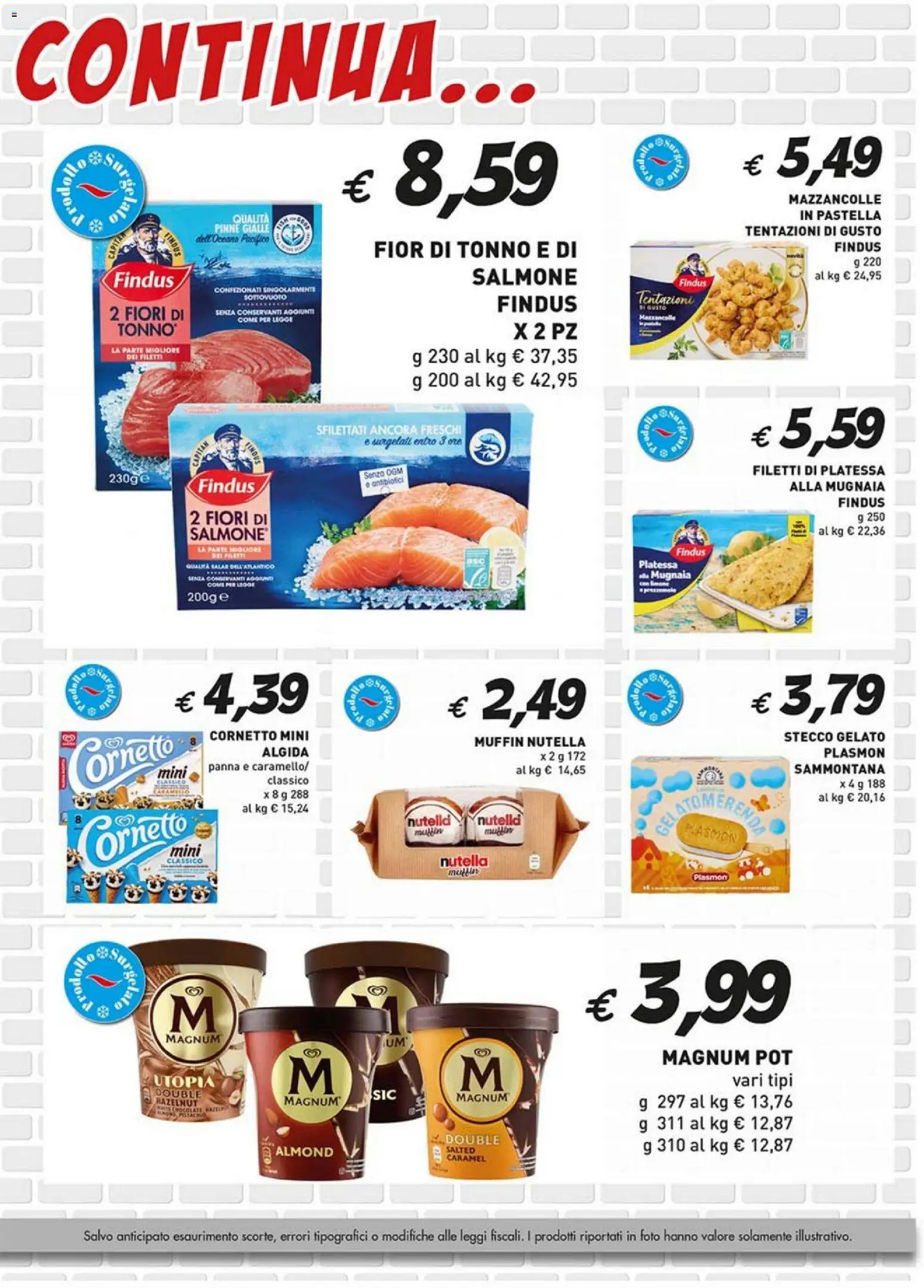 Volantino Coal del 09.04.2026 | Pagina: 3 | Prodotti: Salmone, Cornetto, Pinne, Tonno