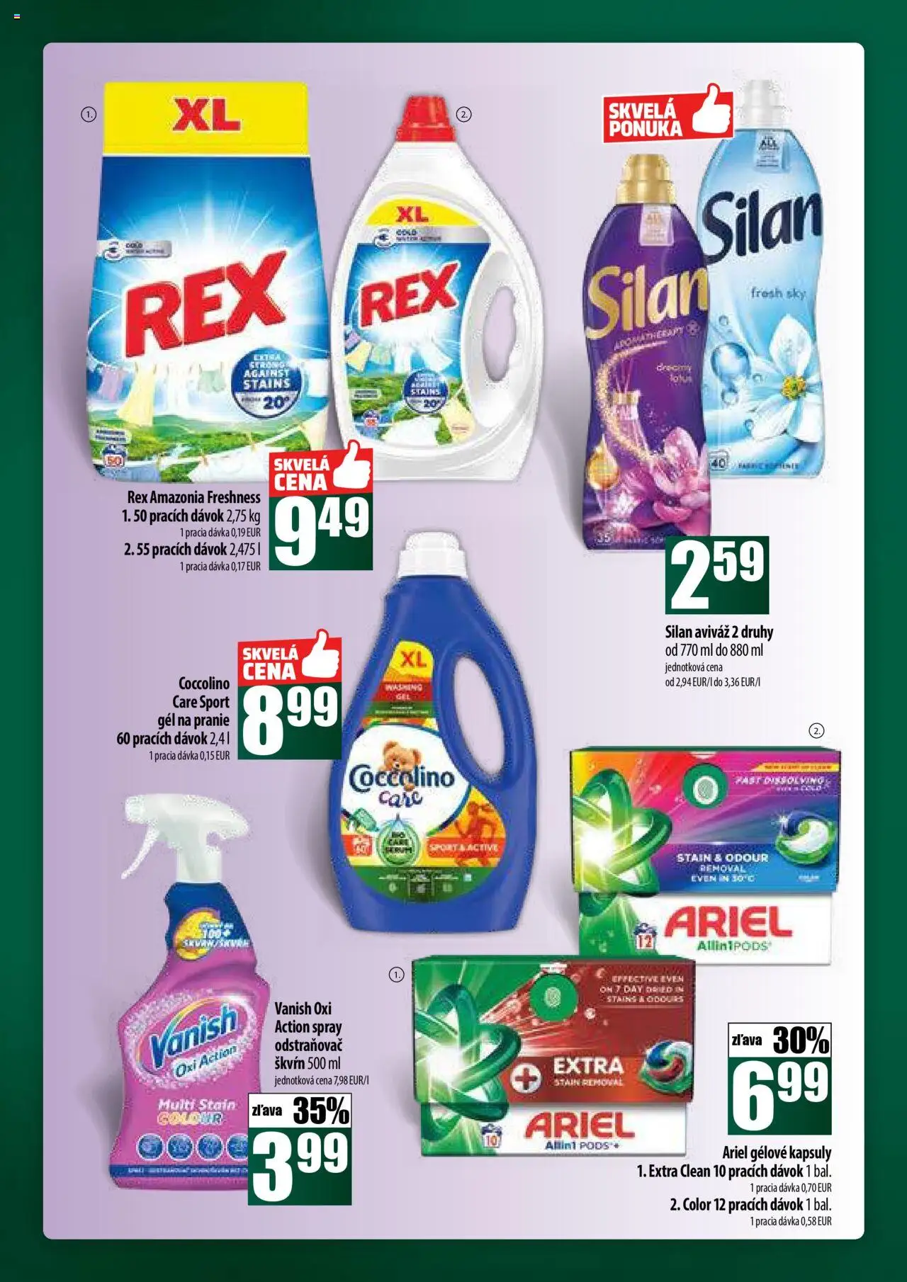 COOP Jednota široká ponuka │ platný od 14.08.2025 | Strana: 56 | Produkty: Silan, Vanish, Aviváž, Coccolino