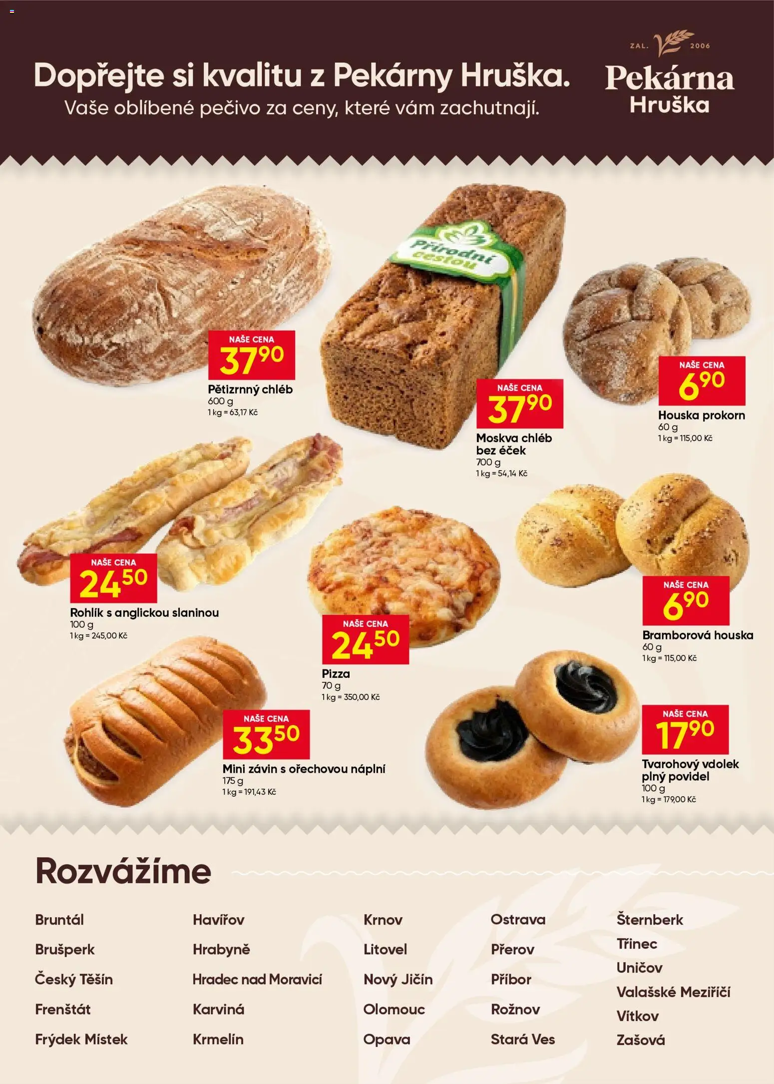 Hruška leták od 29.04.2026 | Strana: 5 | Produkty: Příbor, Rohlík, Pečivo, Pekárna