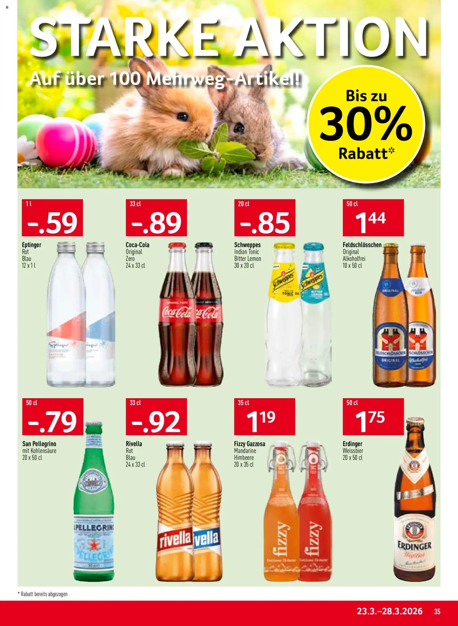 Prodega aktionen – gültig ab 23.03.2026 | Seite: 35 | Produkte: Coca Cola, Weißbier, Himbeere