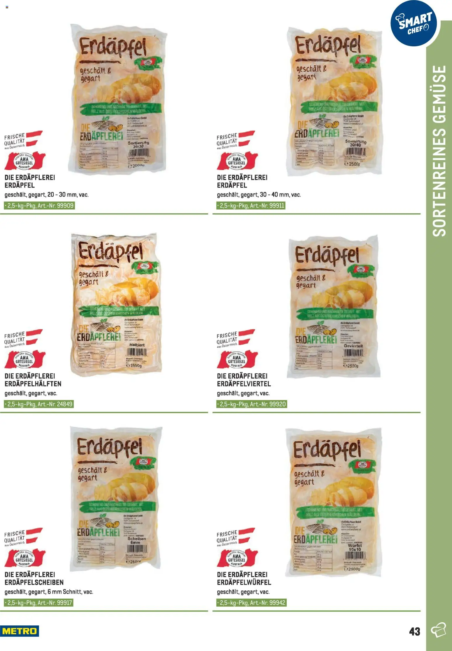 Metro angebote - Smart Chef Obst & Gemüse gültig ab 26.03.2026 | Seite: 43 | Produkte: Gemüse