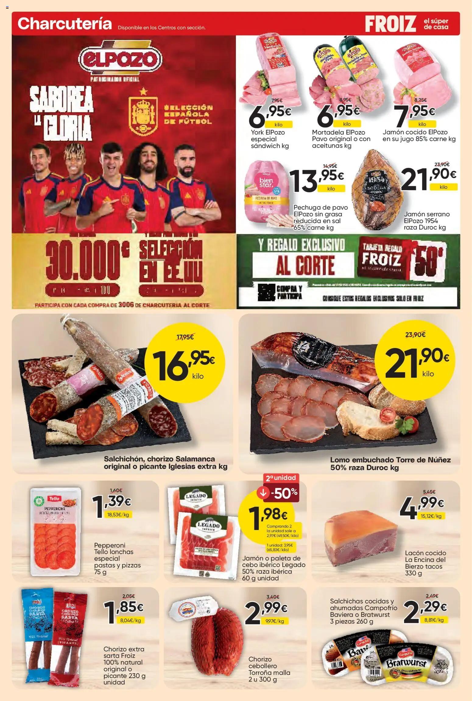 Froiz folleto │ válido desde el 25.03.2026 | Página: 6 | Productos: Jamón serrano, Jugo, Tacos, Mortadela