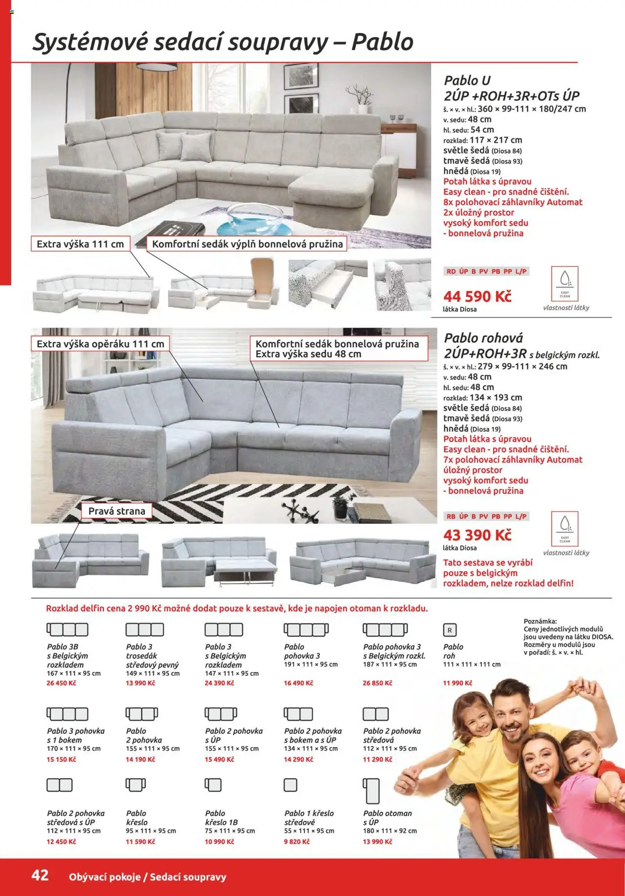 ORFA nábytek katalog 2025-2026 od 01.10.2025 | Strana: 42 | Produkty: Pohovka, Křeslo