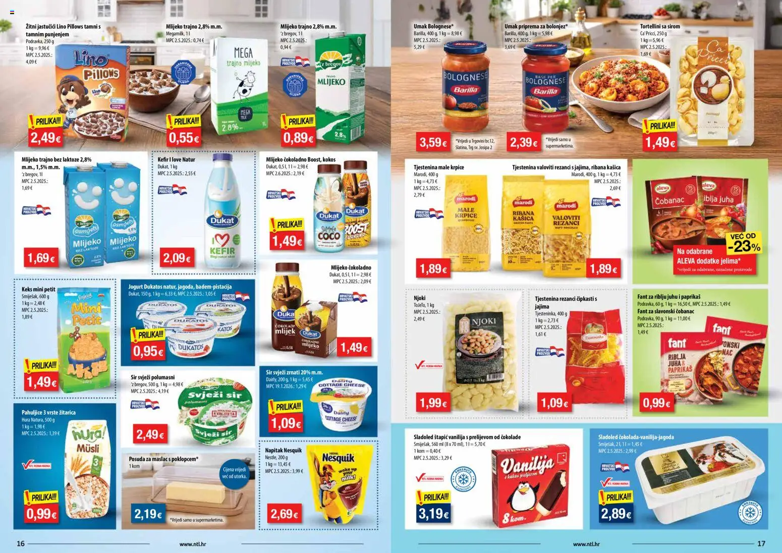NTL katalog | vrijedi od 25.03.2026 | Stranica: 9 | Proizvodi: Sir, Sladoled, Juha, Kefir
