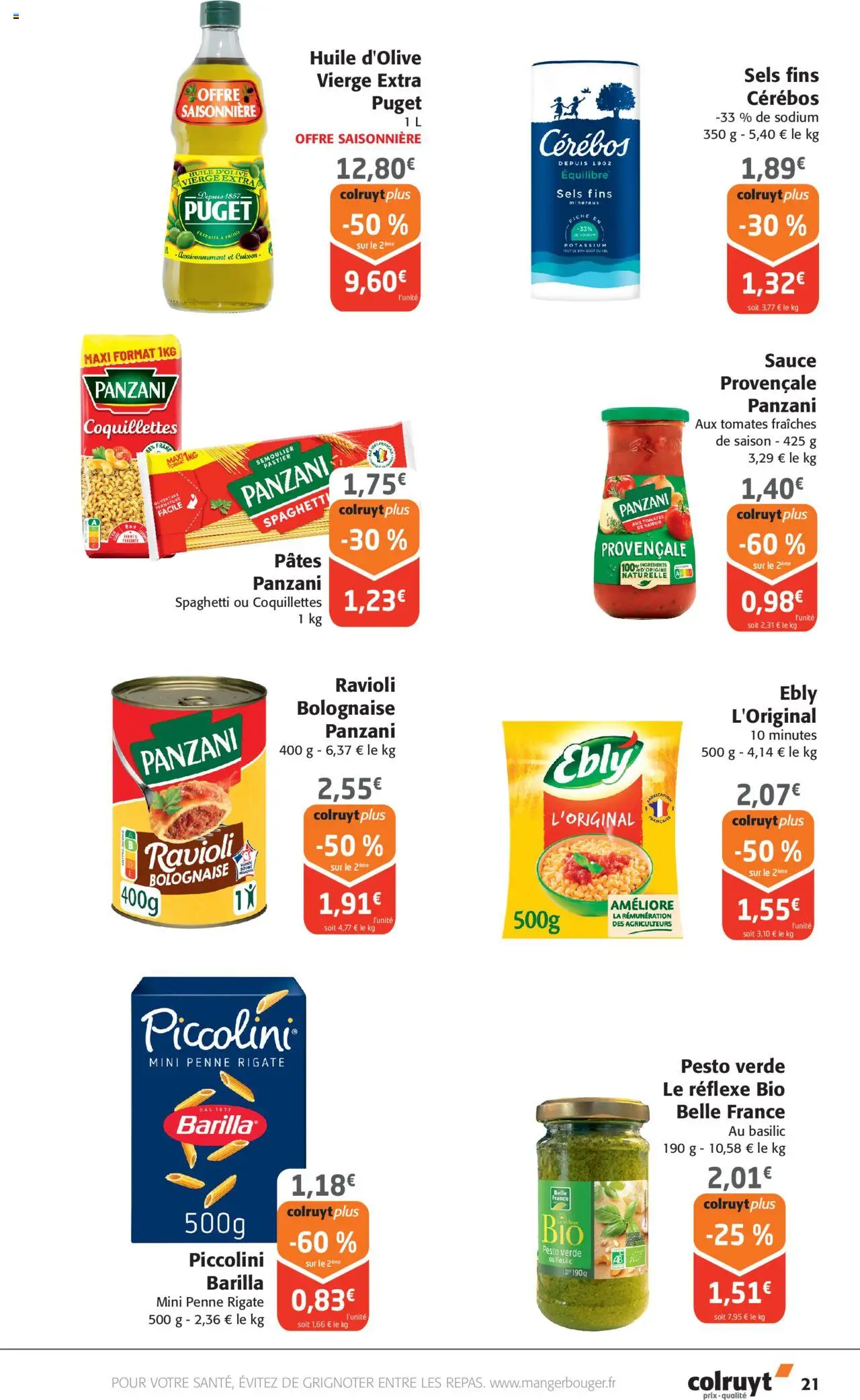  | Page: 21 | Produits: Huile D'olive, Spaghetti, Huile, Coquillettes