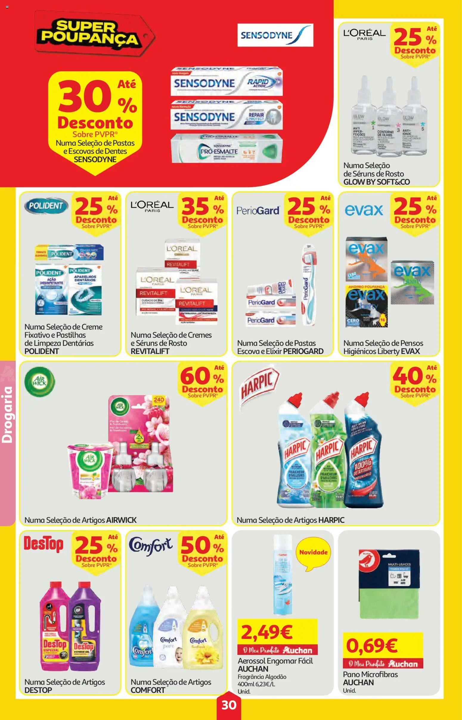Auchan folheto │ válido de 09.04.2026 | Página: 30 | Produtos: Fragrância, Algodão, Creme